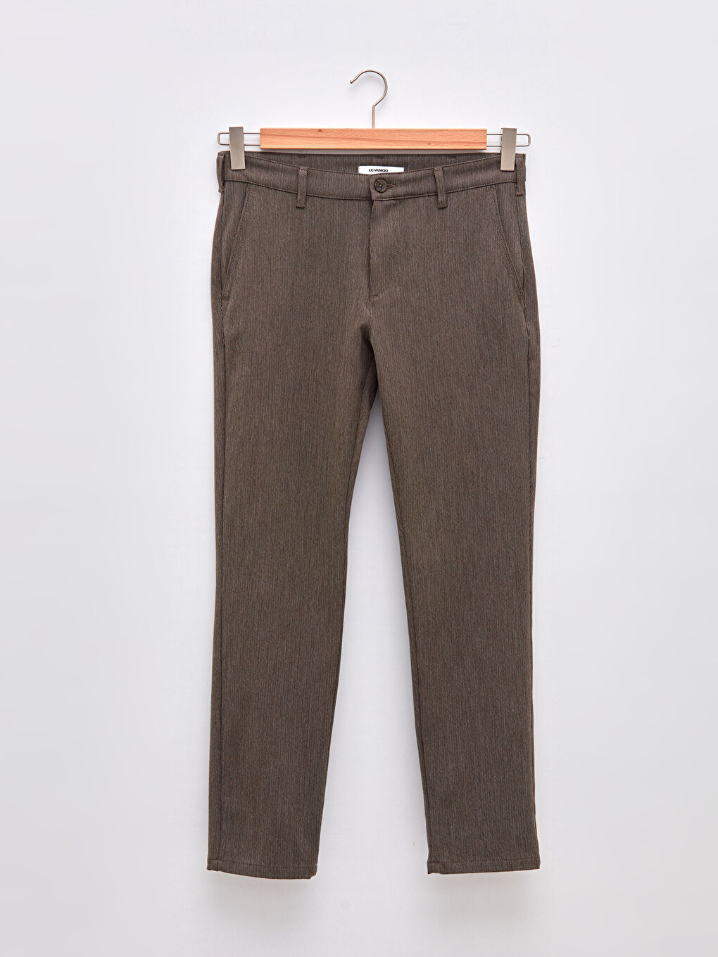 SOUTHBLUE Bej Melanj Slim Fit Dokulu Erkek Pantolon - 5