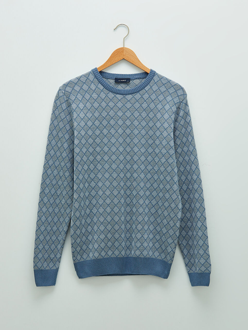 İndigo Bisiklet Yaka Uzun Kollu Desenli Erkek Triko Kazak-6