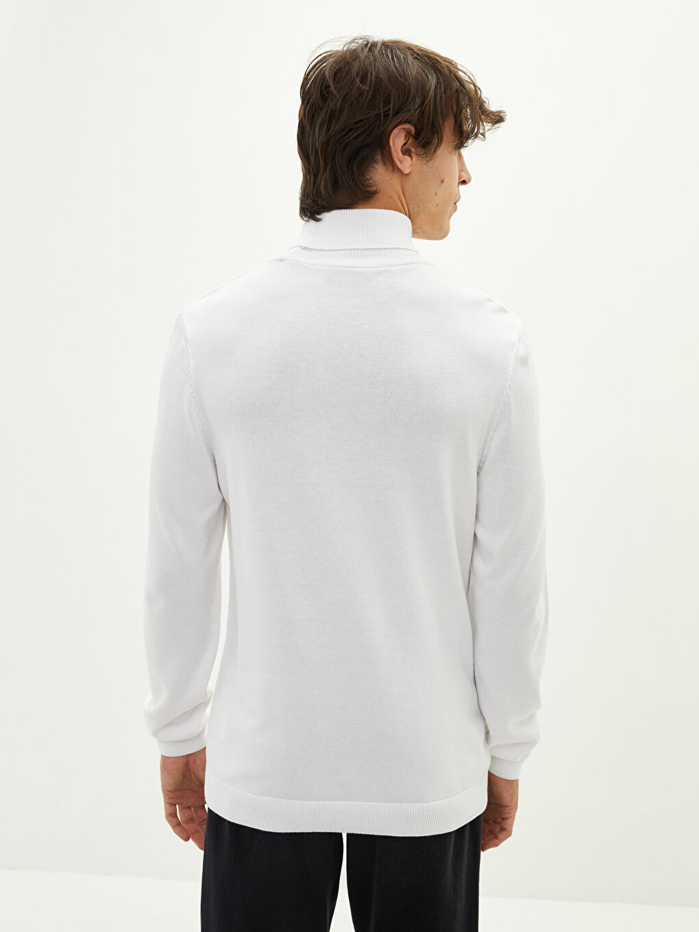 Half Turtleneck Long Sleeve Men's Knitwear Sweater-6
