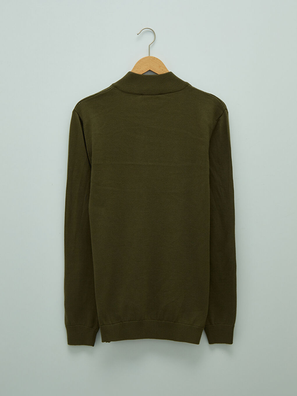 SOUTHBLUE Zippered Turtle Neck Long Sleeve Men's Tricot Sweater -W11735Z8-HCZ