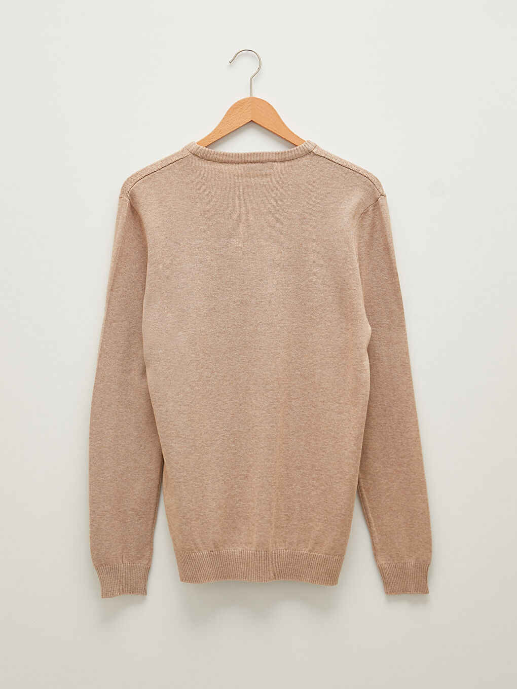 Crew Neck Long Sleeve Men's Tricot Sweater-6