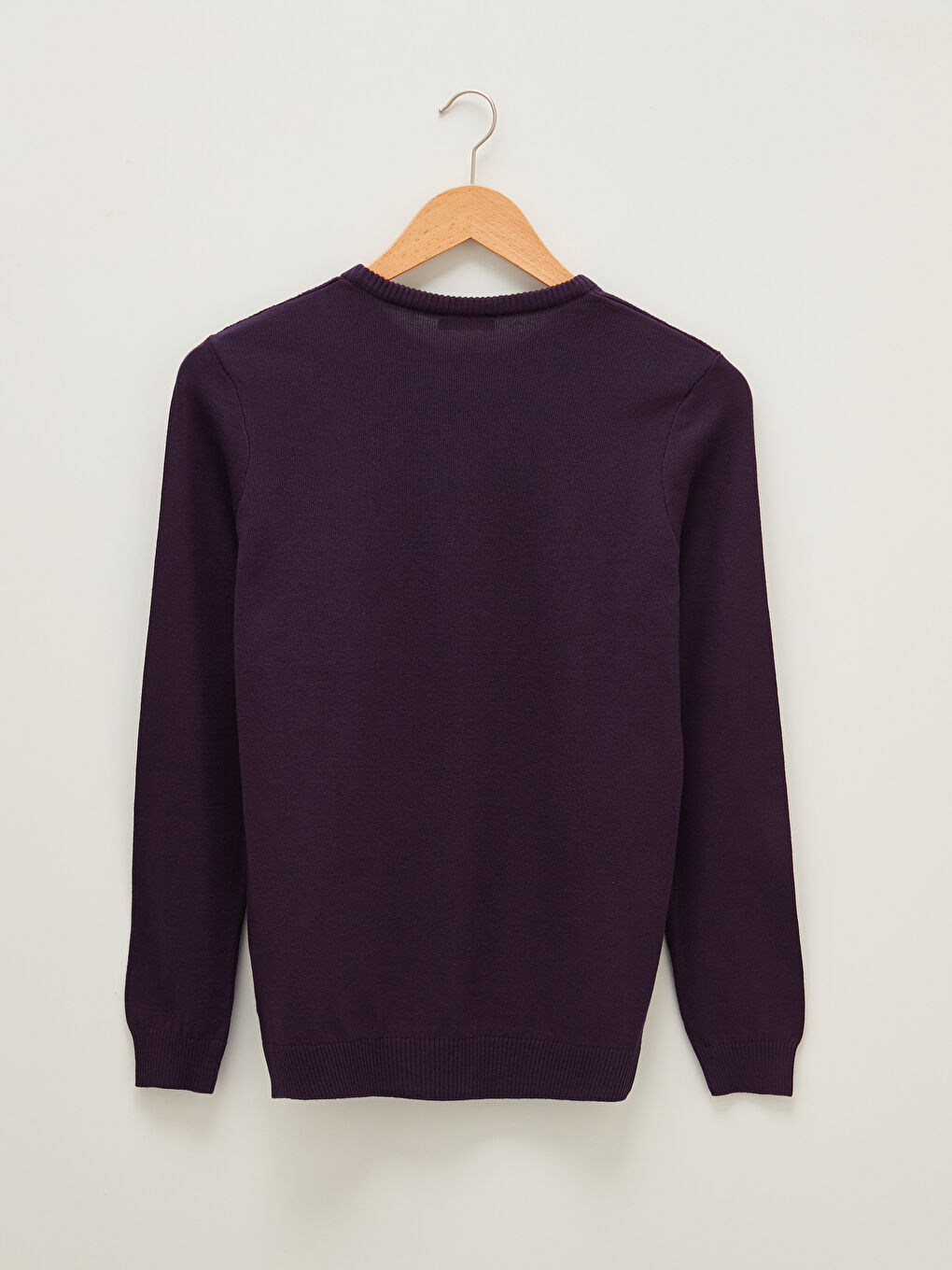 Мужской свитер с круглым вырезом из трикотажа-7