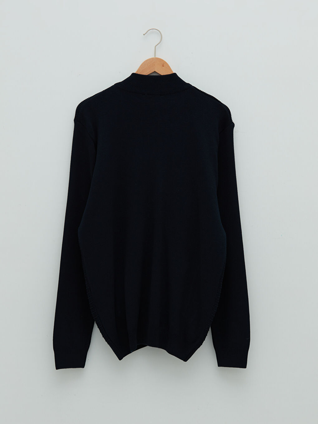 Cardigan en Tricot à Manches Longues avec Col Roulé pour Hommes de Coupe Standard-6