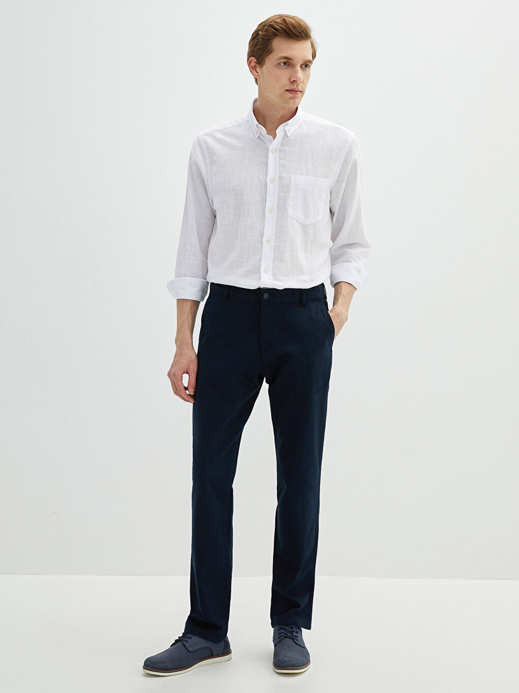 LCWAIKIKI Classic Wide Fit Men's Chino Trousers -W11755Z8-KN7