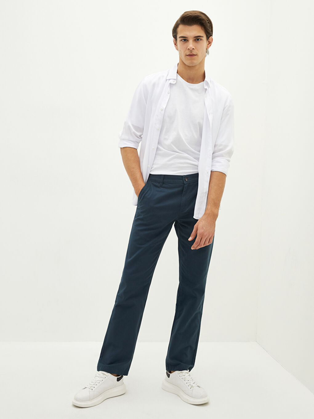 Wide Fit Men's Chino Trousers-1