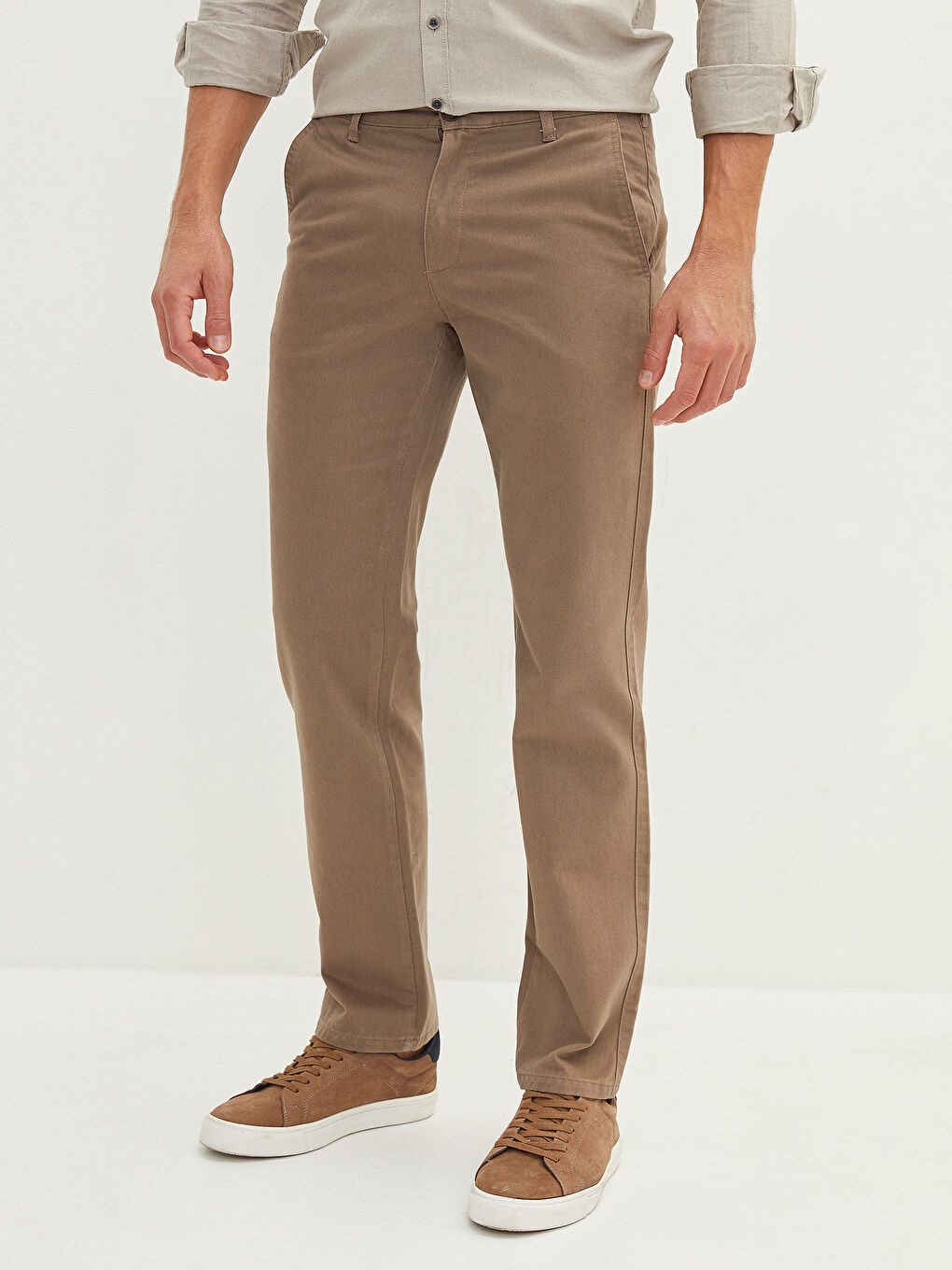 بنطلون تشينو واسع للرجال-2