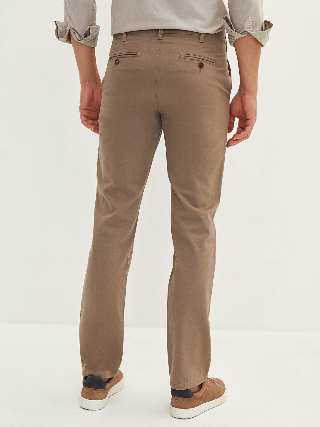 بنطلون تشينو واسع للرجال-3