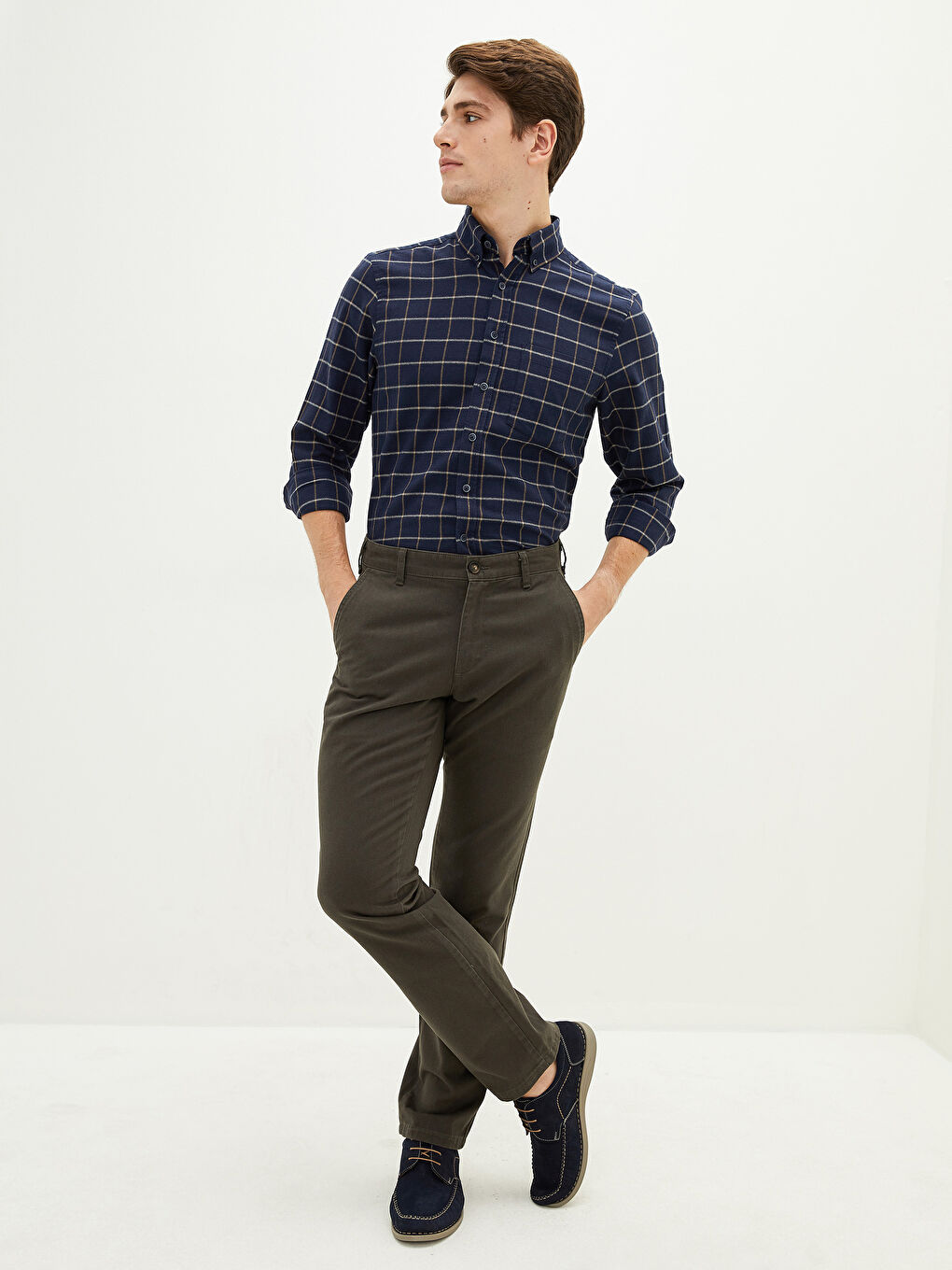 Широки Чино Панталони за Мъже-1