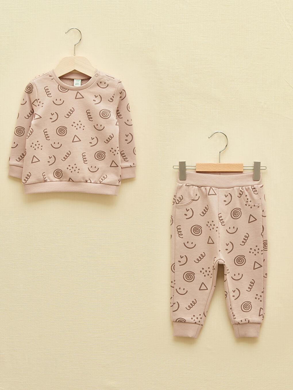 Printed Baby Boy Sweatshirt and Jogger Pants 2 Set