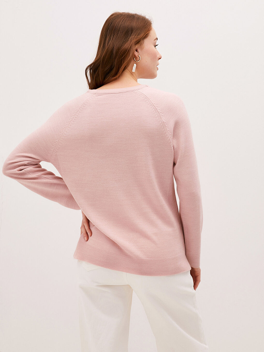 Crew Neck Regular Long Sleeve Women's Tricot Jumper-4