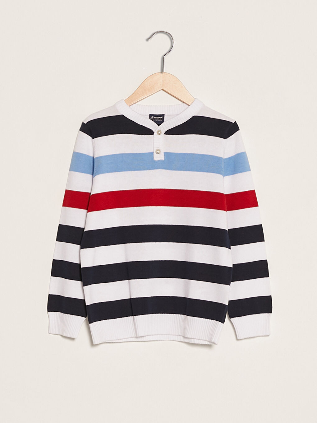 Striped Long Sleeve Boy's Thin Knitwear Sweater