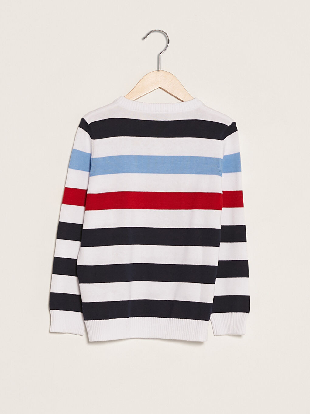 Striped Long Sleeve Boy's Thin Knitwear Sweater-1