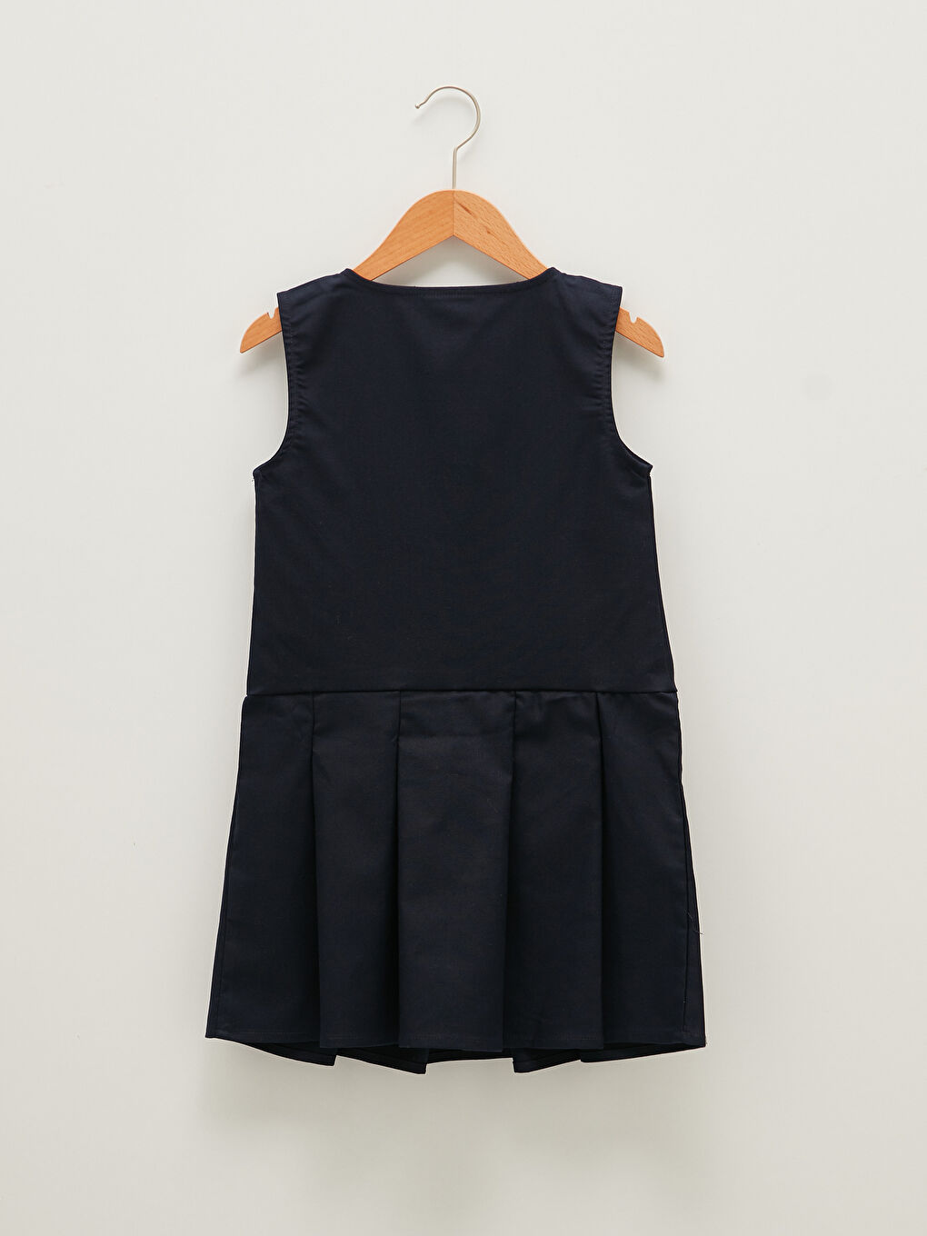 LCW Kids Rundhalsausschnitt Basic Falten Mädchen Kleid -W11799Z4-HRC