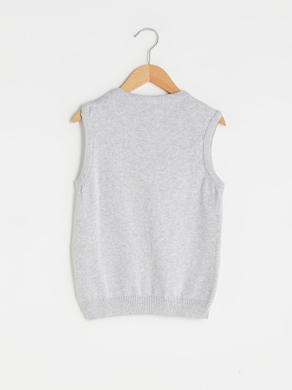 V Yaka Basic Erkek Çocuk İnce Triko Süveter-1