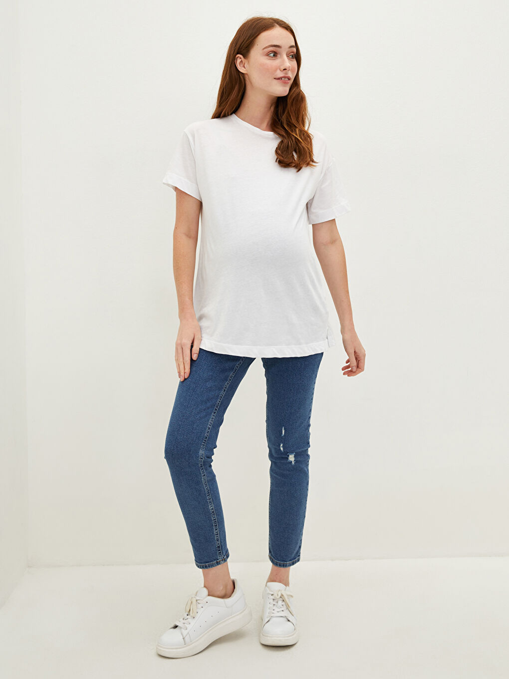 Джинсы для беременных Rodeo с высокой посадкой, прямым кроем Slim Mom, деталями карманов и вставкой для живота-1