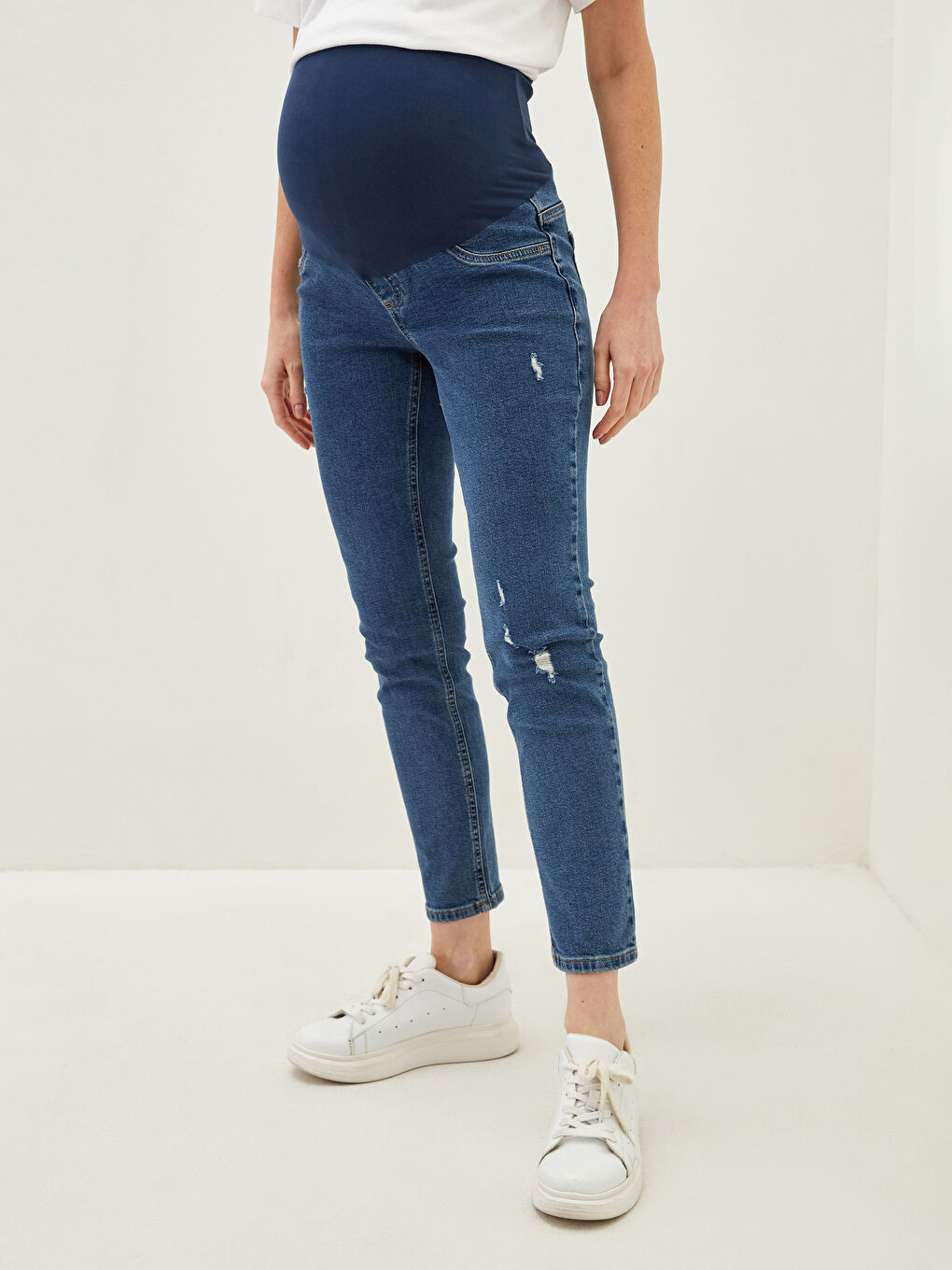 Джинсы для беременных Rodeo с высокой посадкой, прямым кроем Slim Mom, деталями карманов и вставкой для живота-2