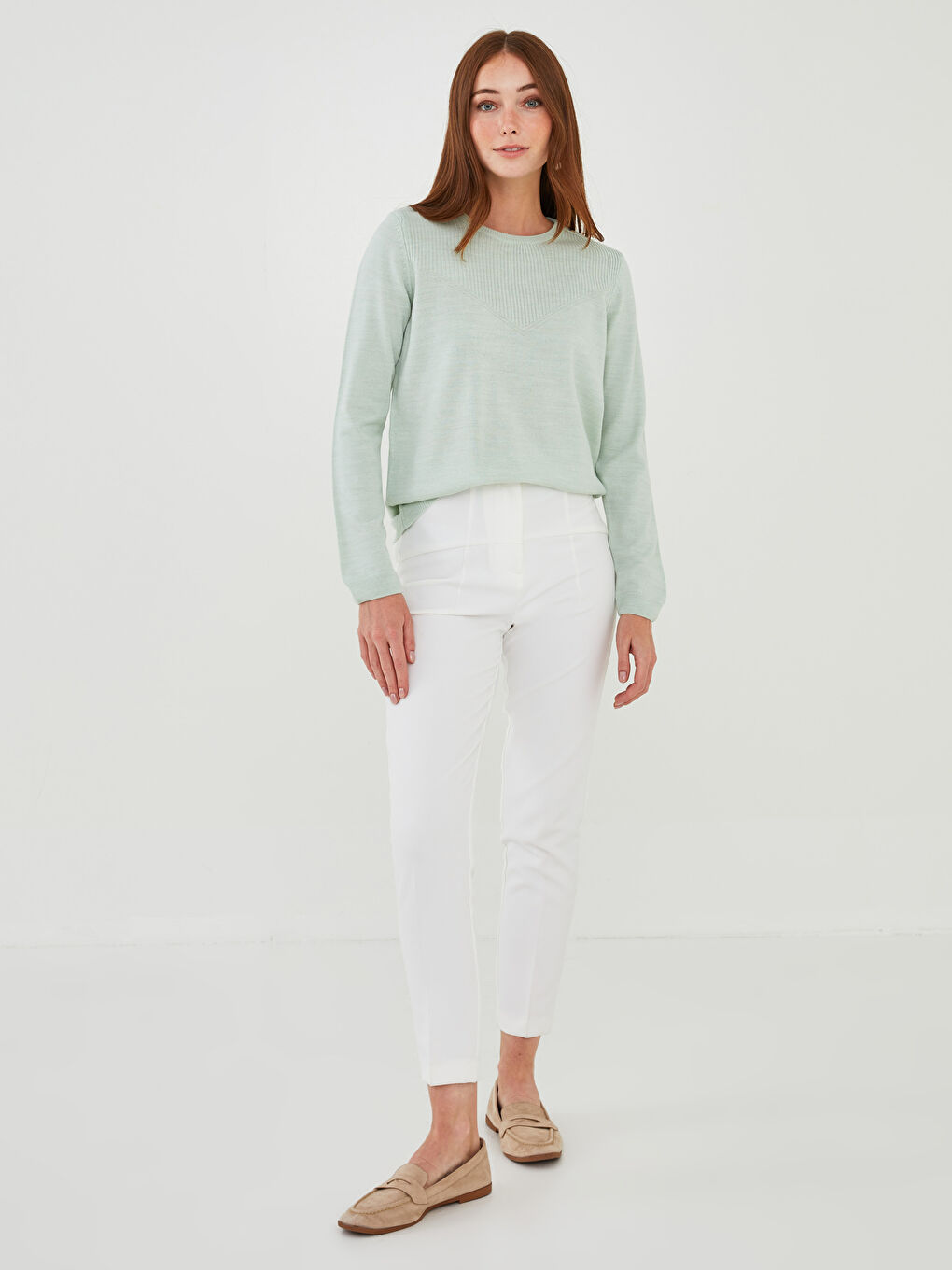 Žena ZELENA Džemper -2