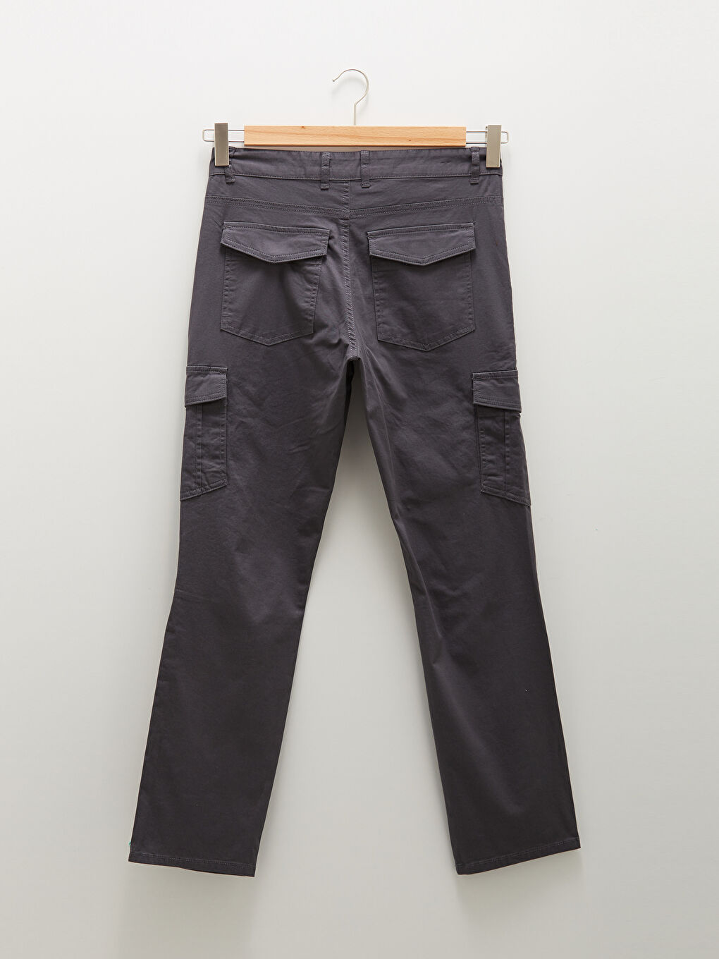 Regular Fit Gabardine Men's Cargo Trousers-6