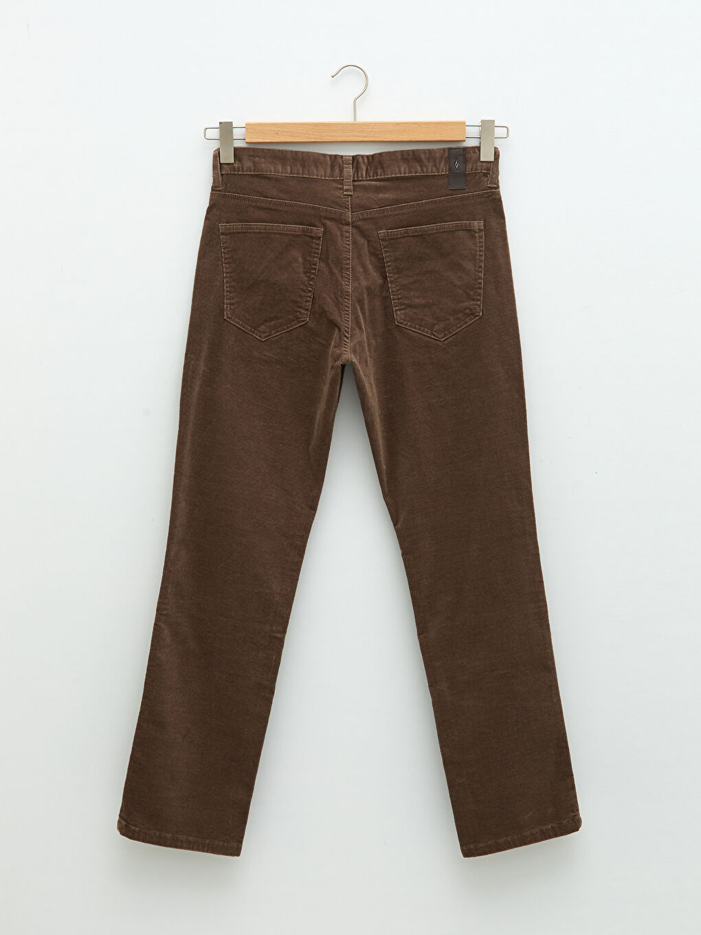 Kahverengi Rahat Kalıp Kadife Erkek Pantolon-7