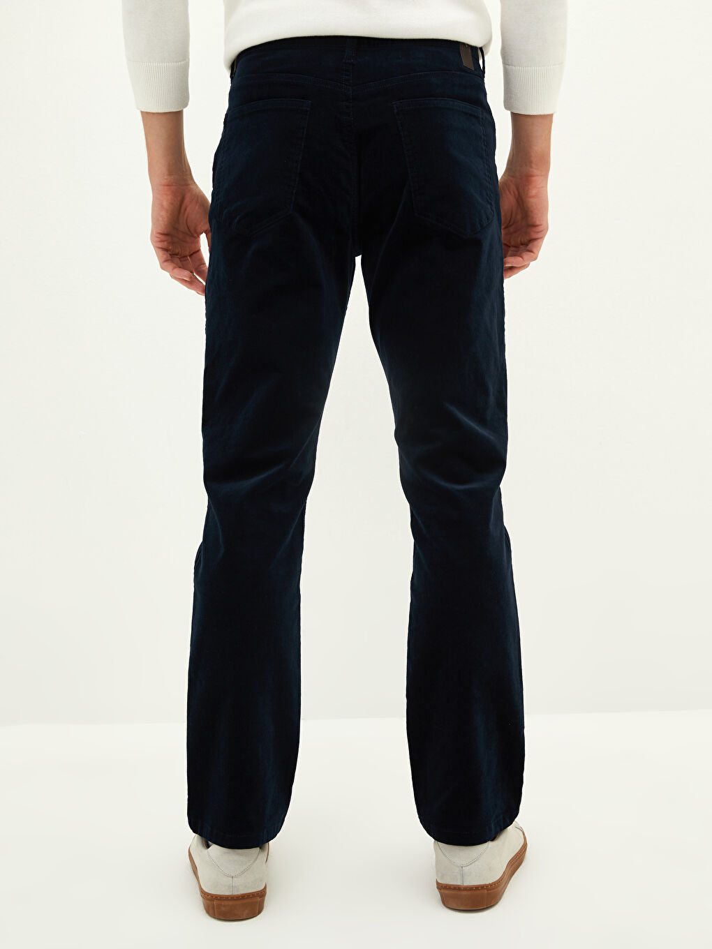 Relaxed Fit Velvet Men's Trousers-4