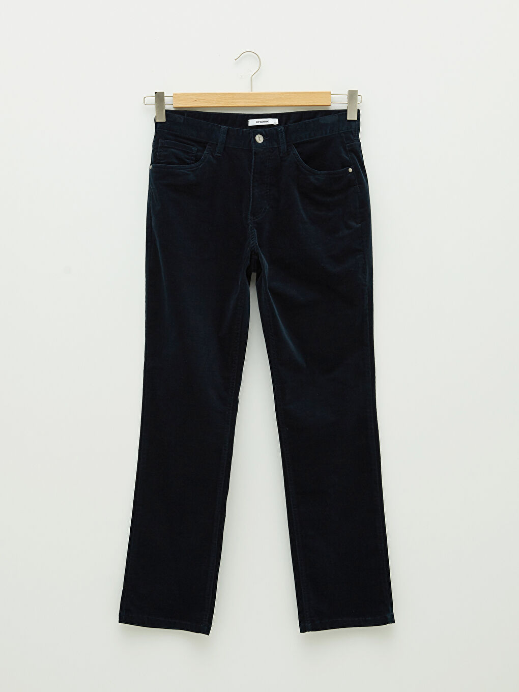 Relaxed Fit Velvet Men's Trousers-5