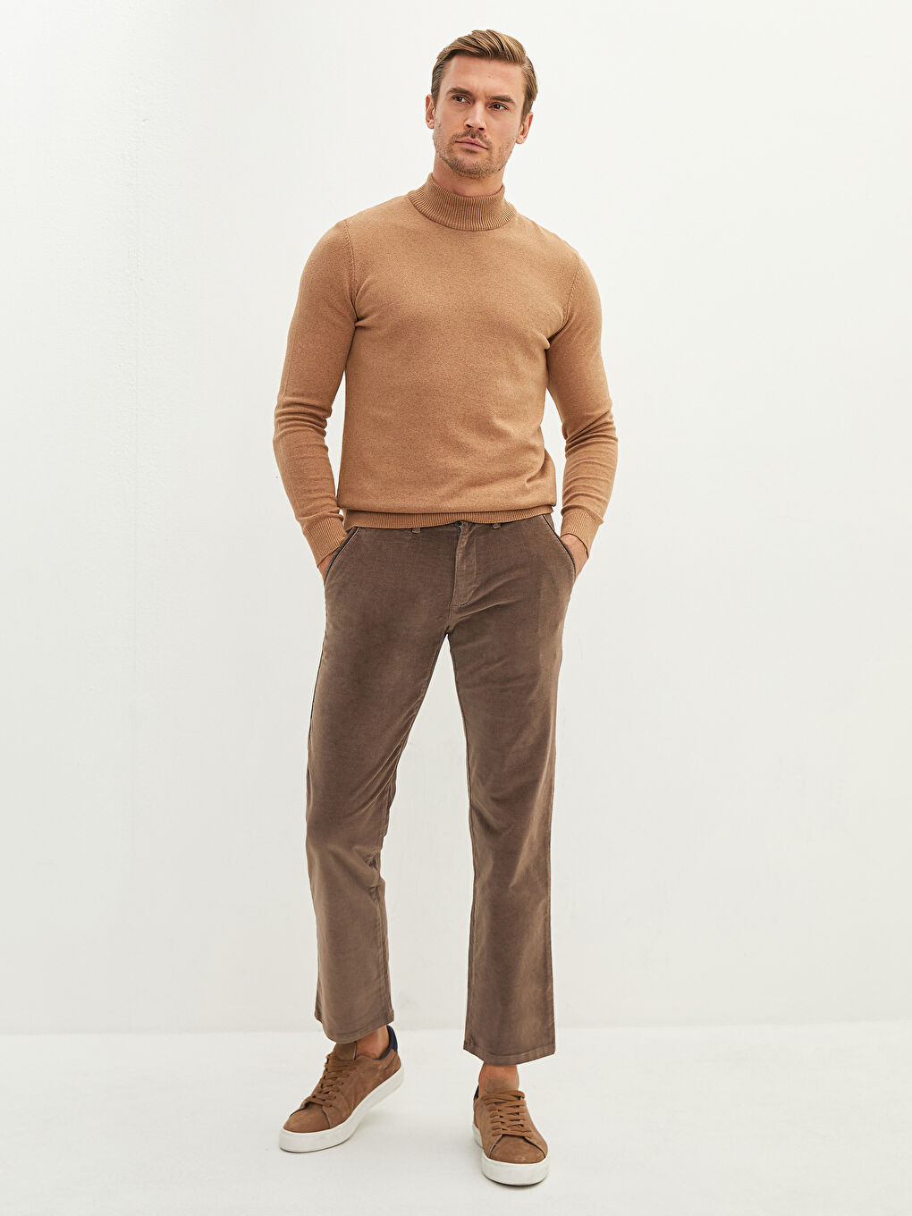 Standart Kalıp Kadife Erkek Pantolon-1