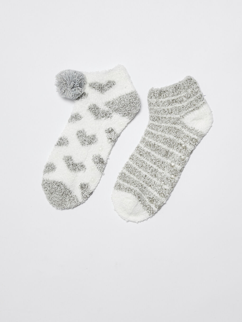 Patterned Non-Slip Sole Women's Home Socks 2-Pack-1