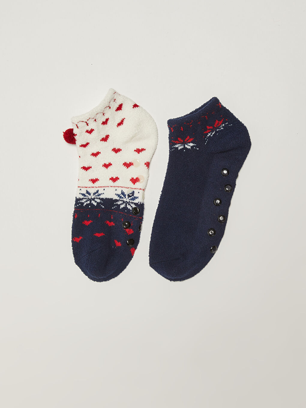 New Year Themed Non-Slip Sole Women's Home Socks 2-Pack-2