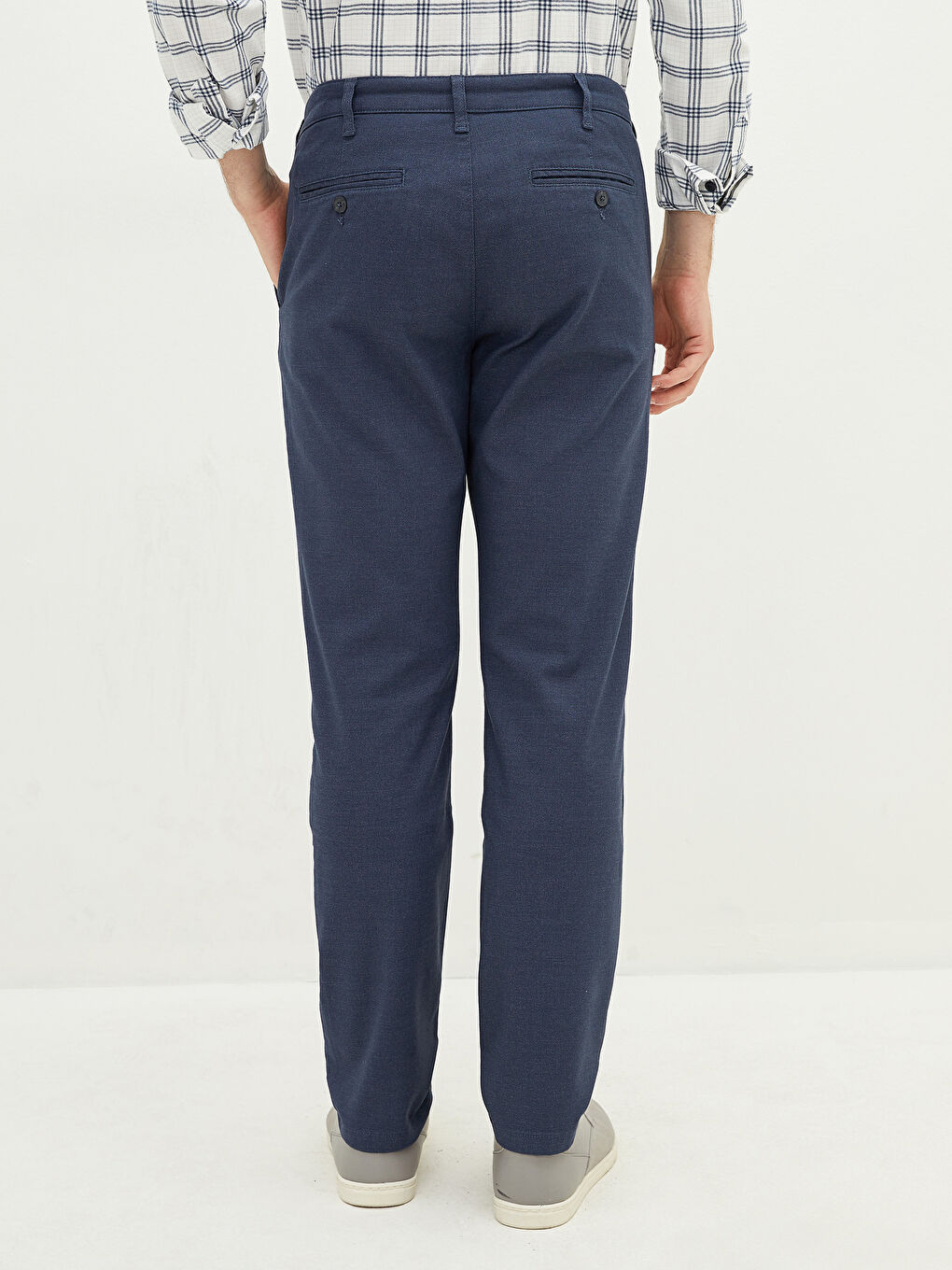 Pantalons Texturés Coupe Svelte Pour Hommes-4