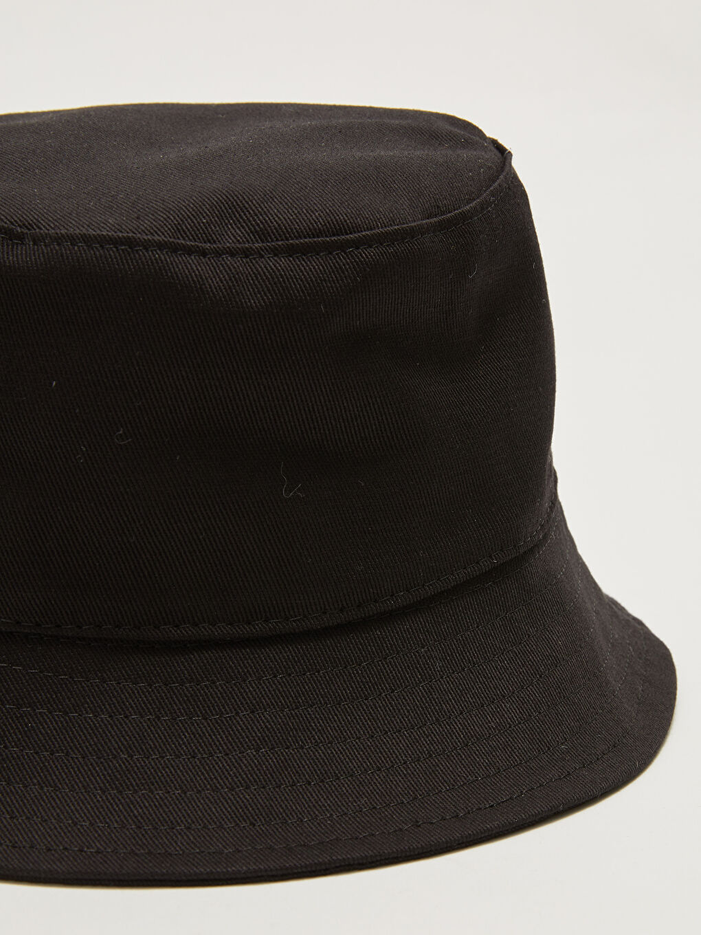 Siyah Düz Erkek Bucket Şapka-3