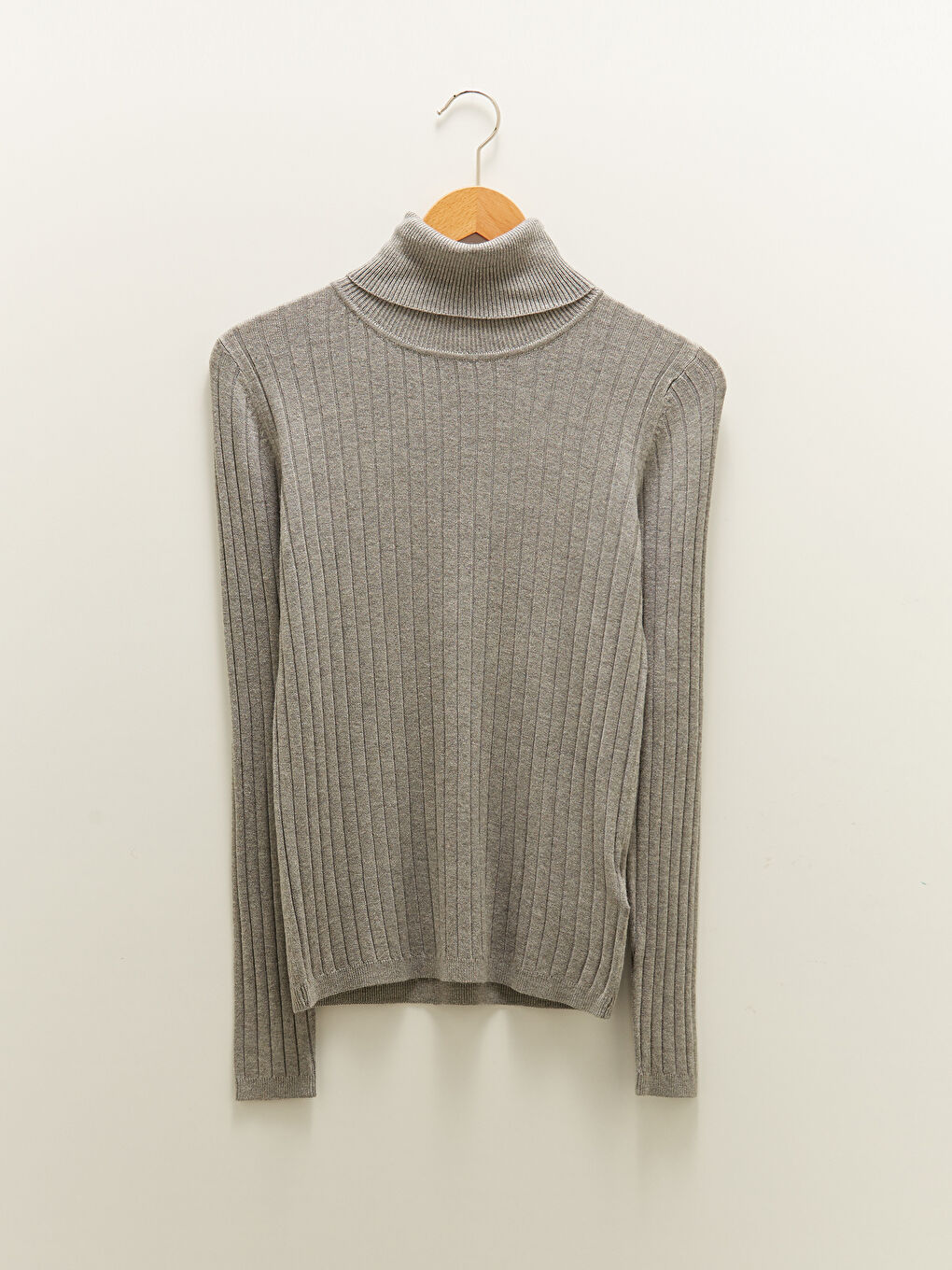 LCW Vision Turtleneck Regular Long Sleeve Women's Basic Tricot Sweater -W12017Z8-D5P