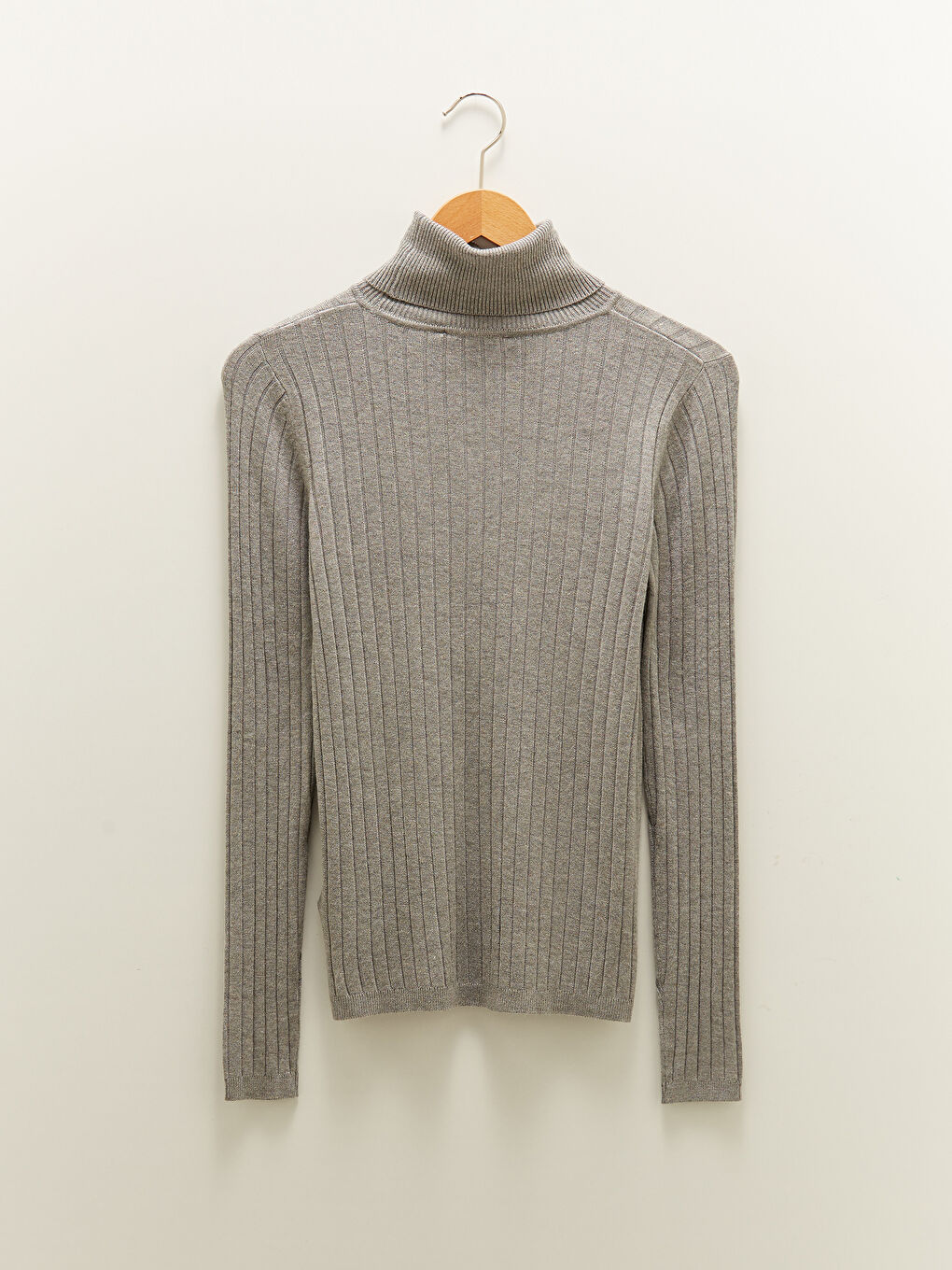 LCW Vision Turtleneck Regular Long Sleeve Women's Basic Tricot Sweater -W12017Z8-D5P