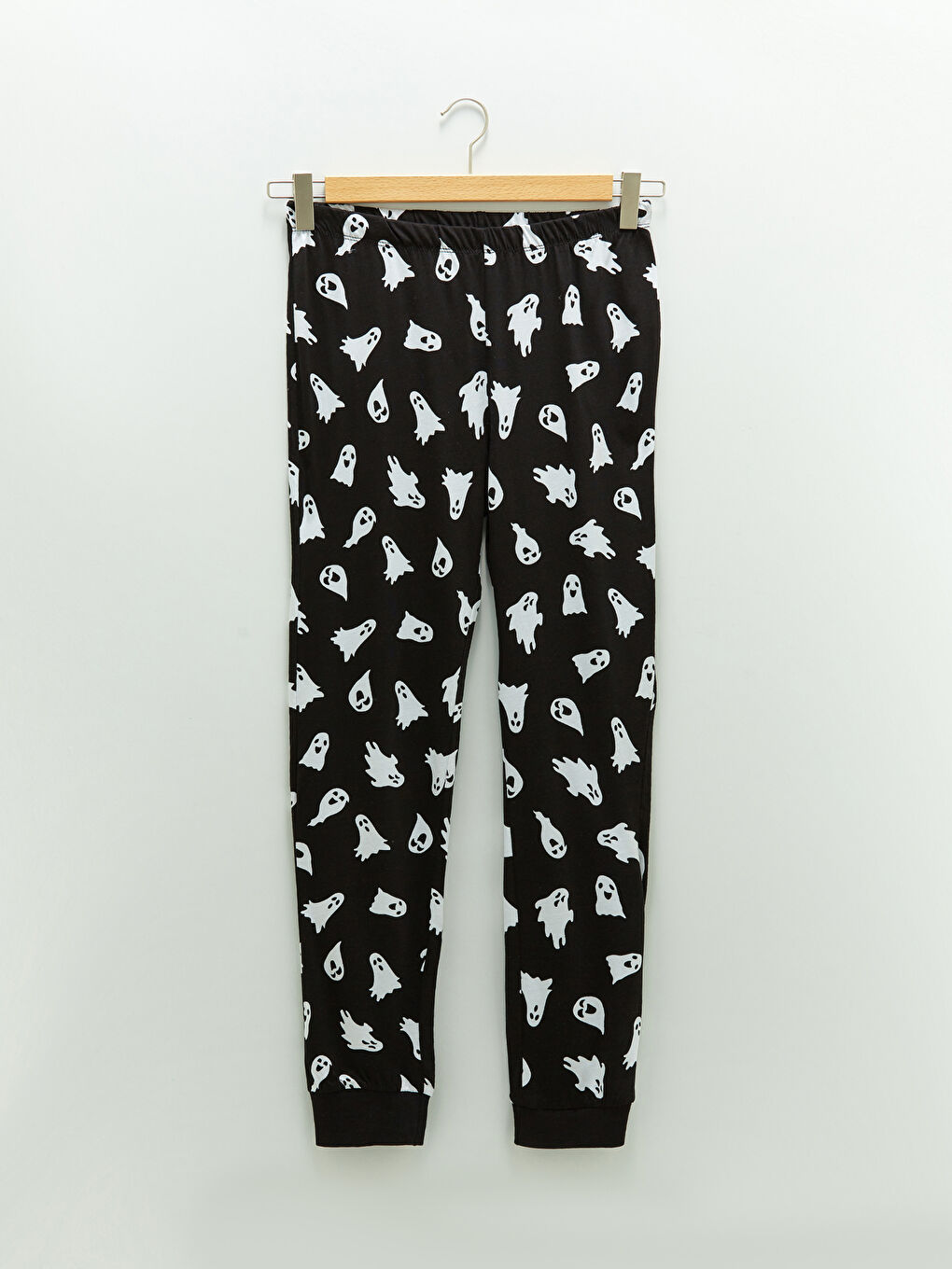 طقم بيجاما قطن كم طويل مطبوع برقبة دائرية للسيدات-8