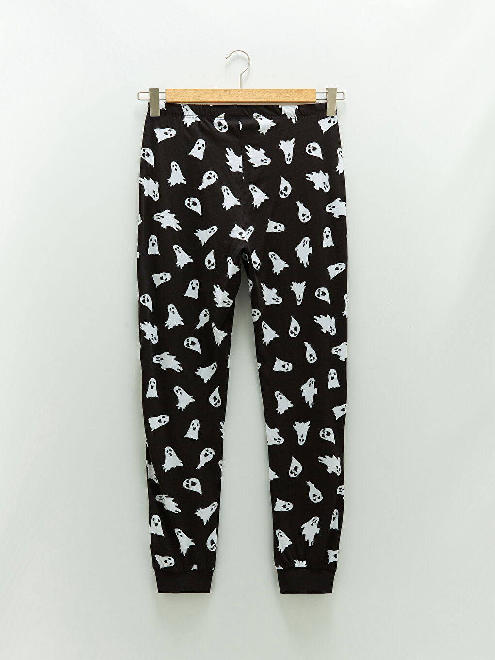 طقم بيجاما قطن كم طويل مطبوع برقبة دائرية للسيدات-9