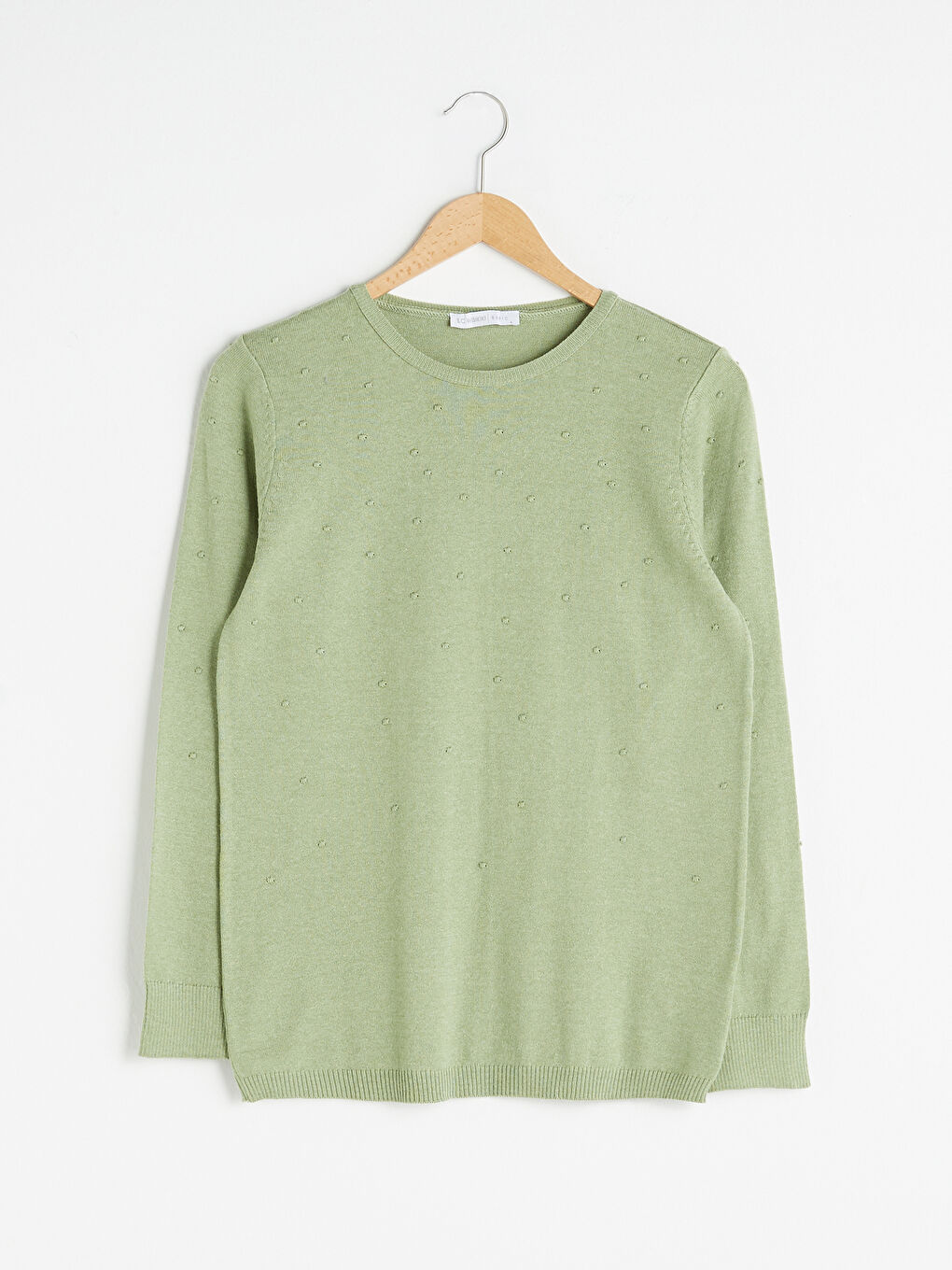 Pull-over en Tricot à Pois pour Femmes Col Rond-5