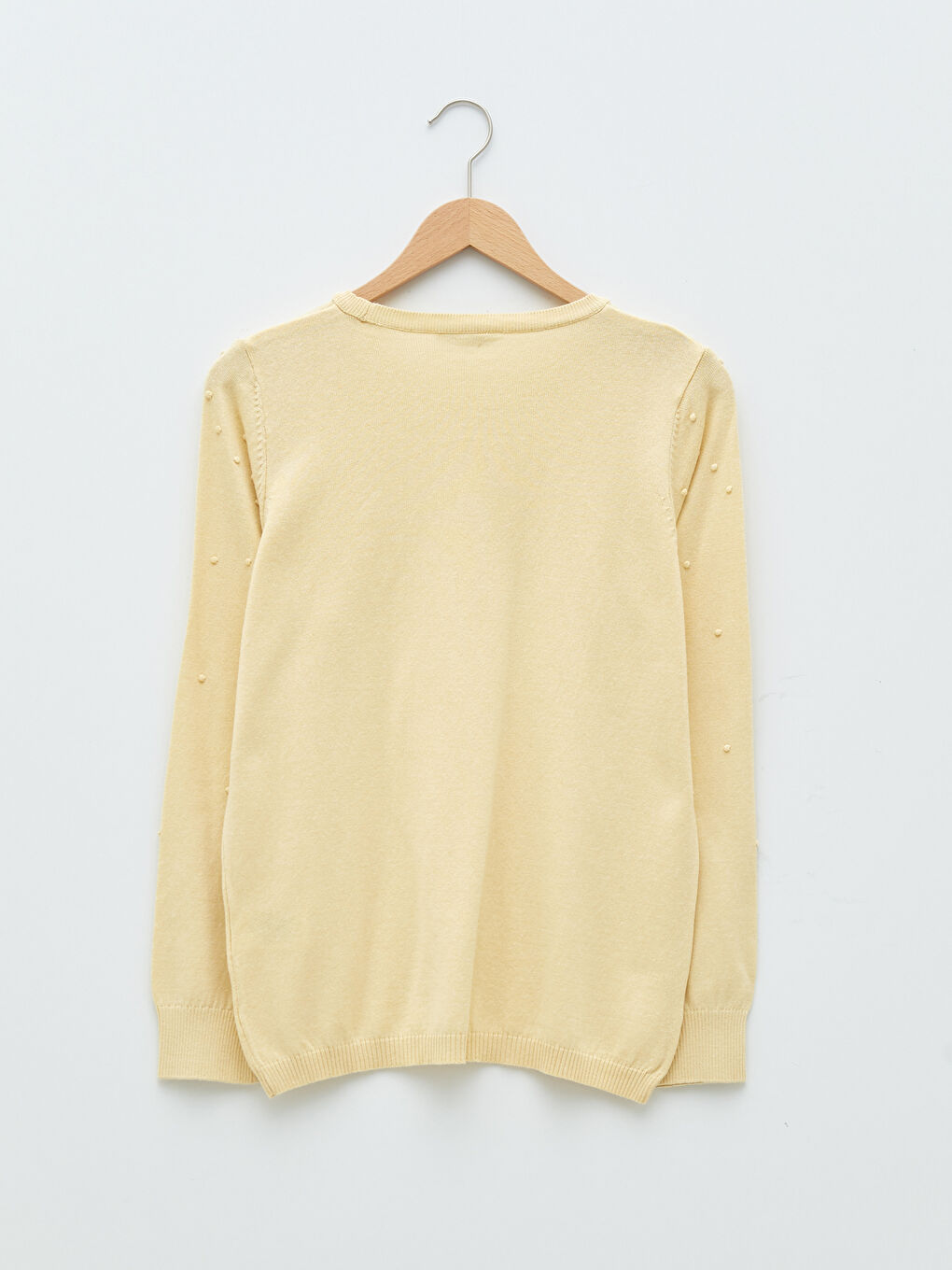 LCWAIKIKI Basic Rundhalsausschnitt Punktmuster Strickpullover für Damen -W12034Z8-G0Y