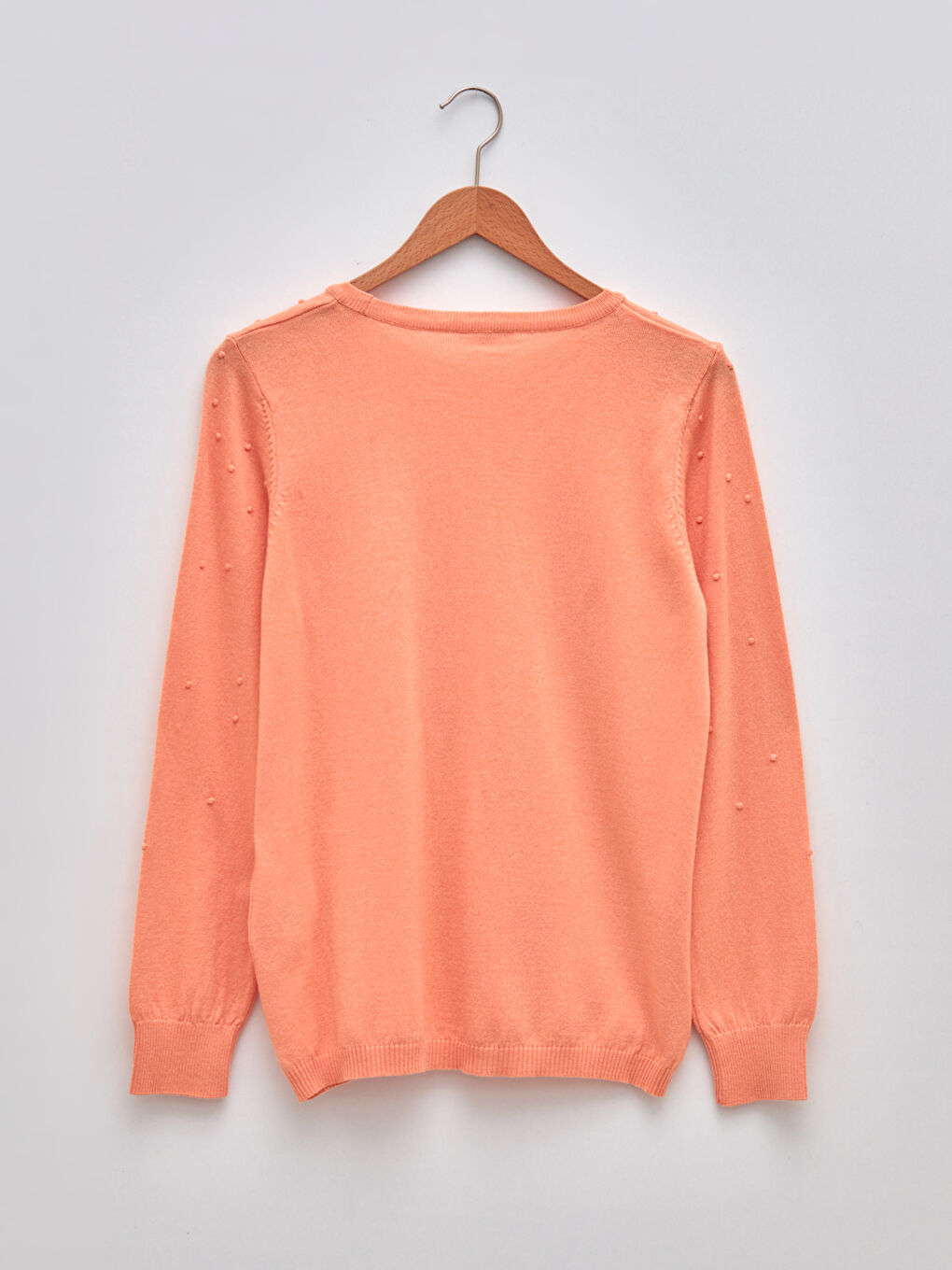 Mercan Bisiklet Yaka Puantiyeli Kadın Triko Kazak-6