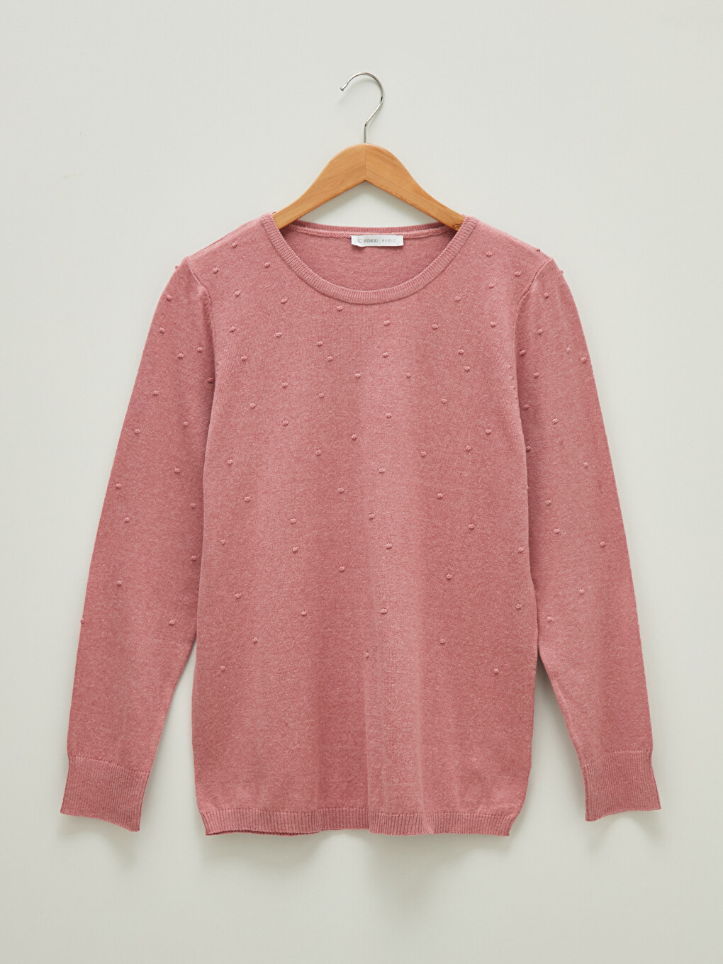 Crew Neck Polka Dot Women's Knitwear Sweater-4