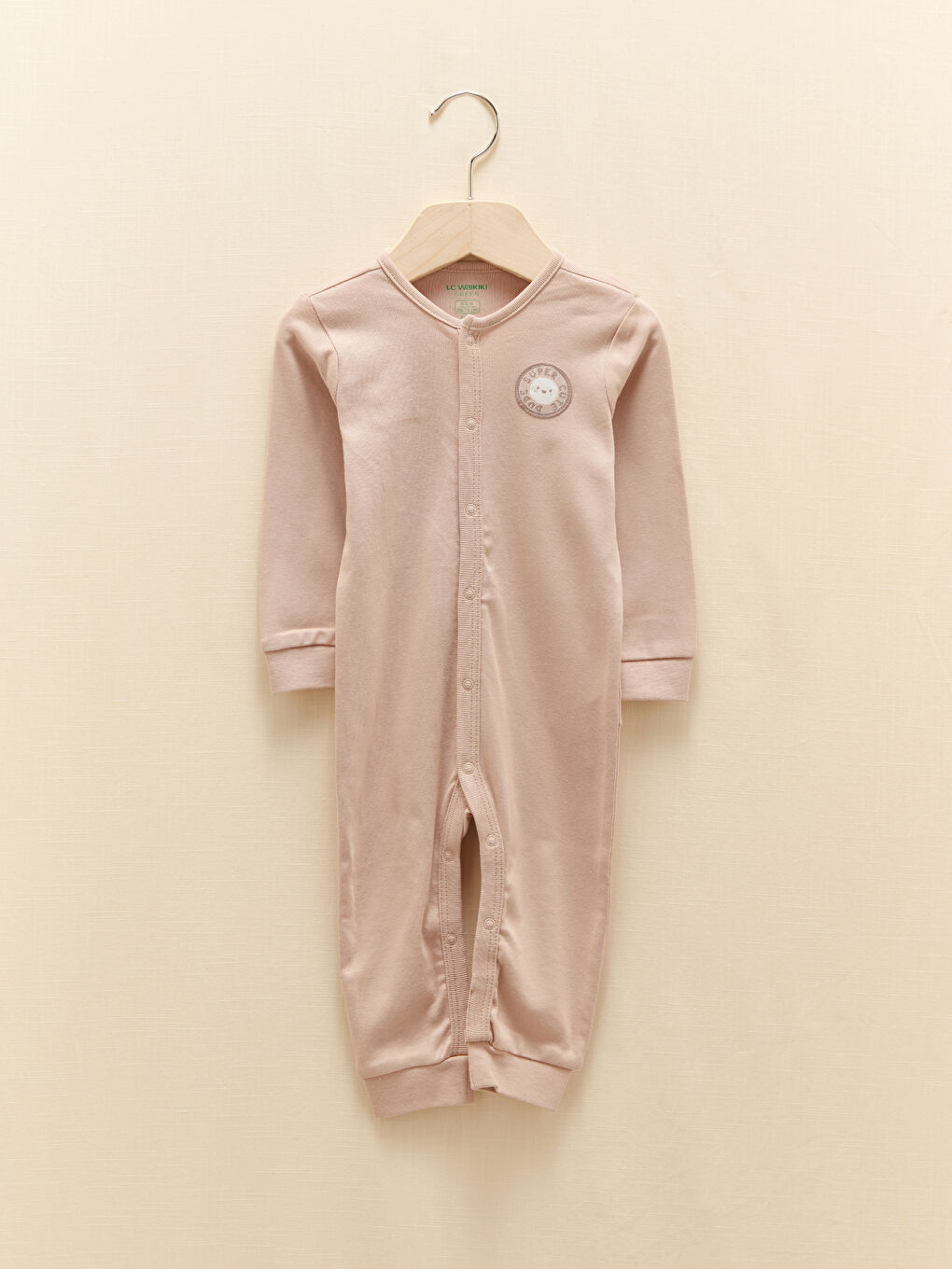 جمبسوت أطفال أولاد قطن مُخَطَّط برقبة دائرية وكم طويل - عبوة من قطعتين-1