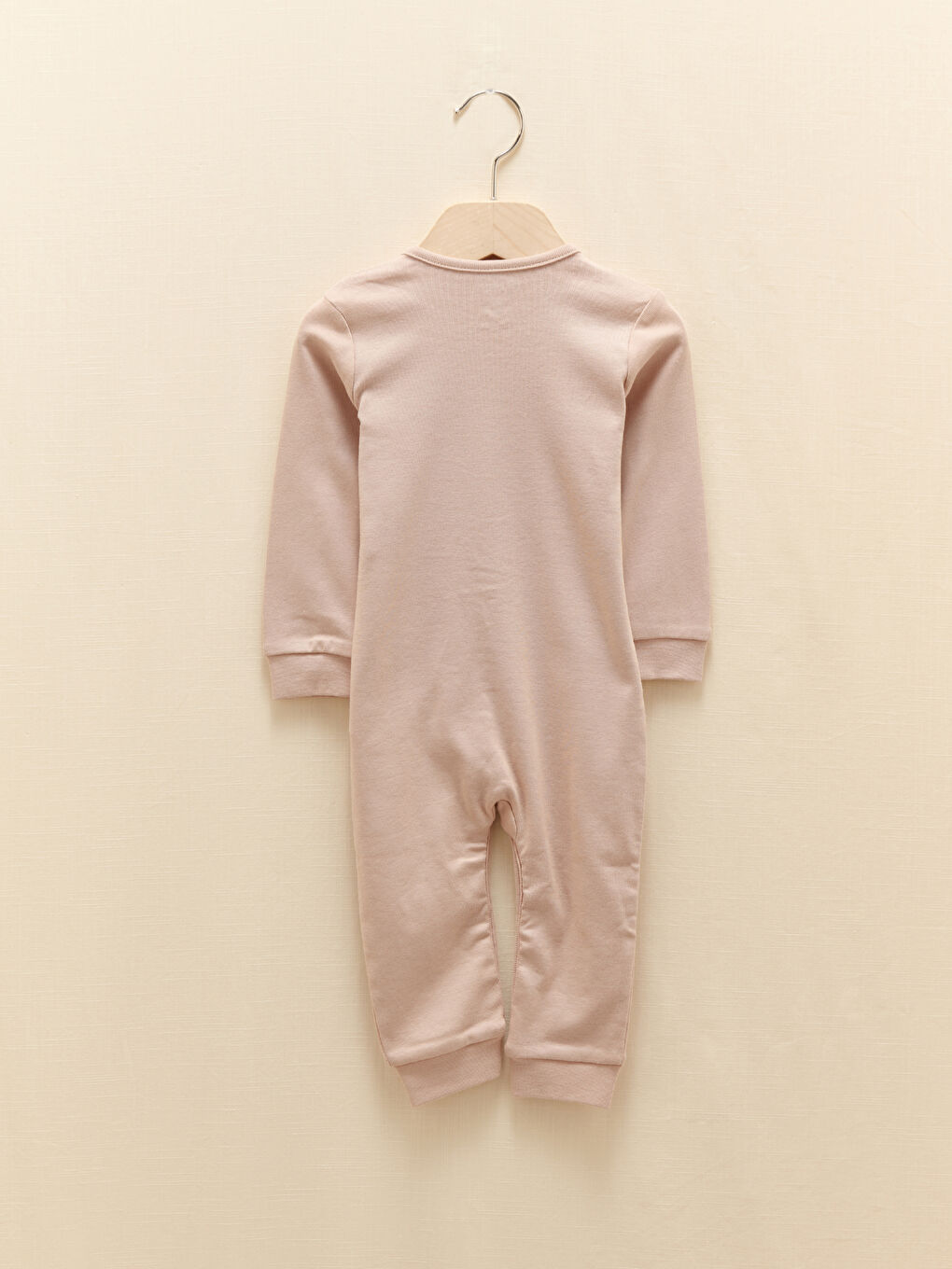 جمبسوت أطفال أولاد قطن مُخَطَّط برقبة دائرية وكم طويل - عبوة من قطعتين-2