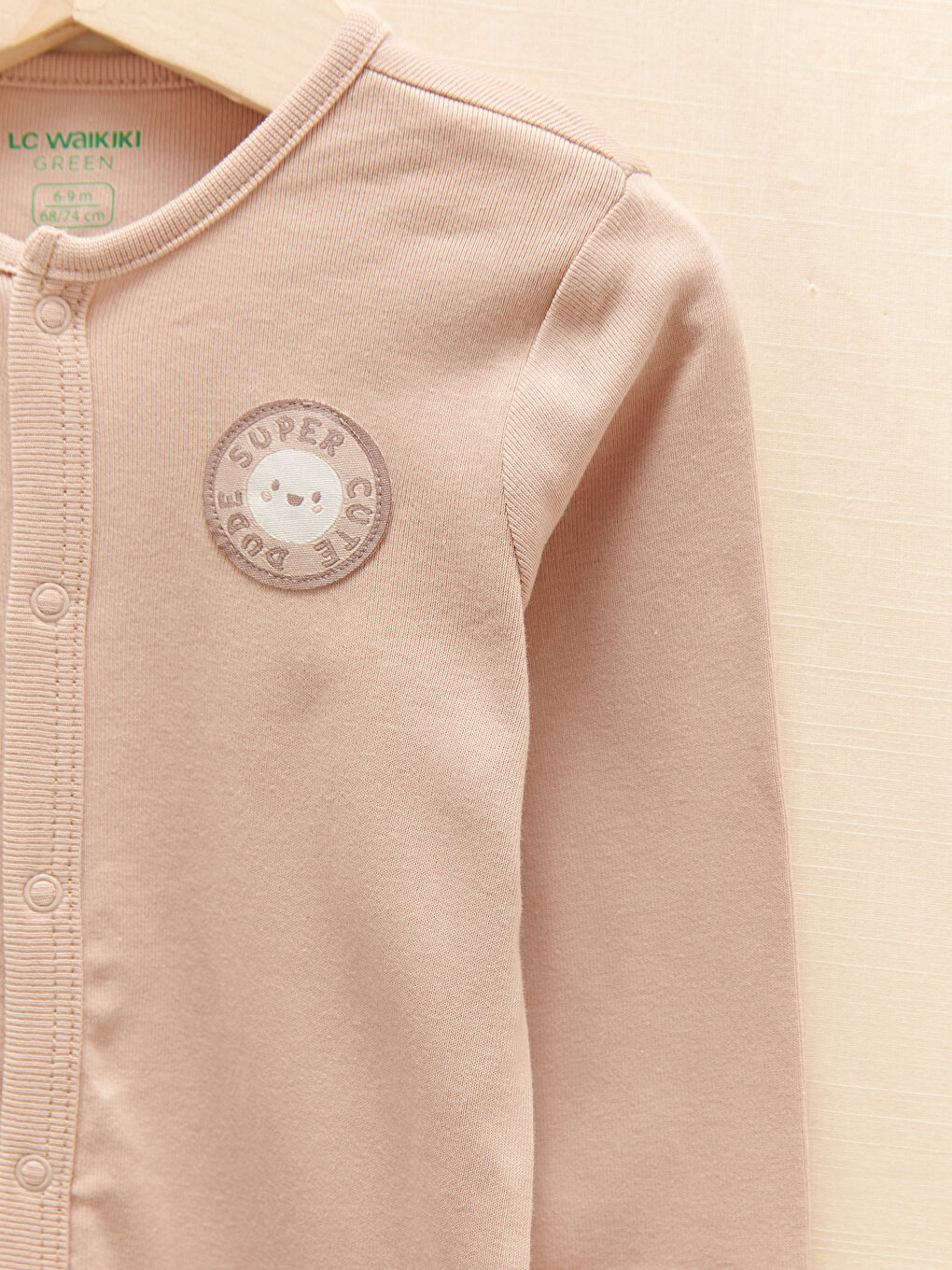 جمبسوت أطفال أولاد قطن مُخَطَّط برقبة دائرية وكم طويل - عبوة من قطعتين-3