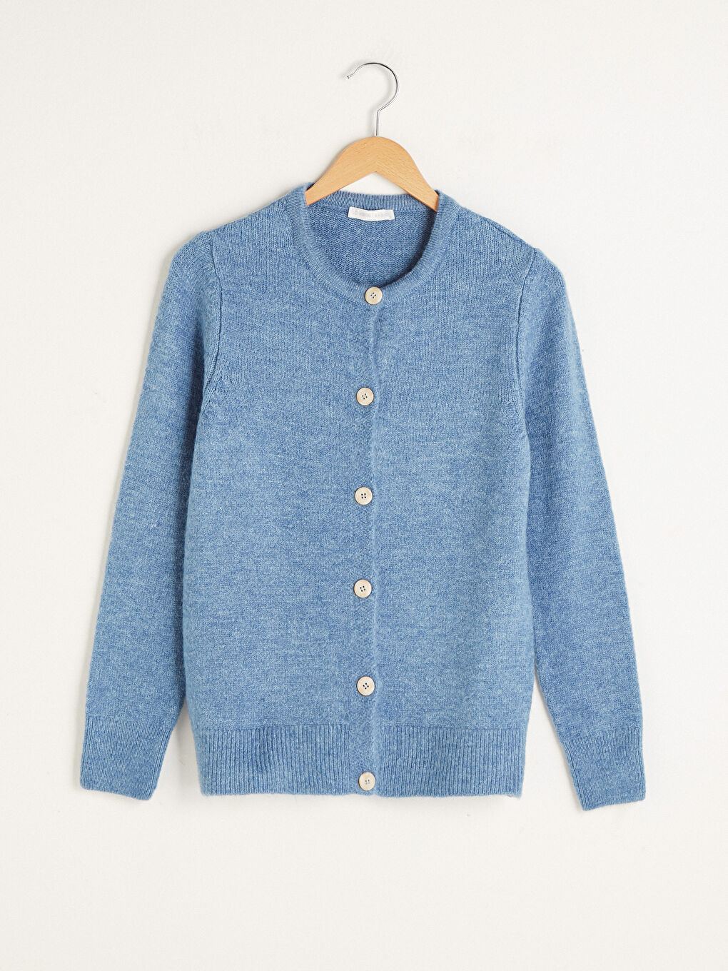 Cardigan en Tricot à Col Rond Fermeture Droite à Boutons Manches Longues pour Femmes-4