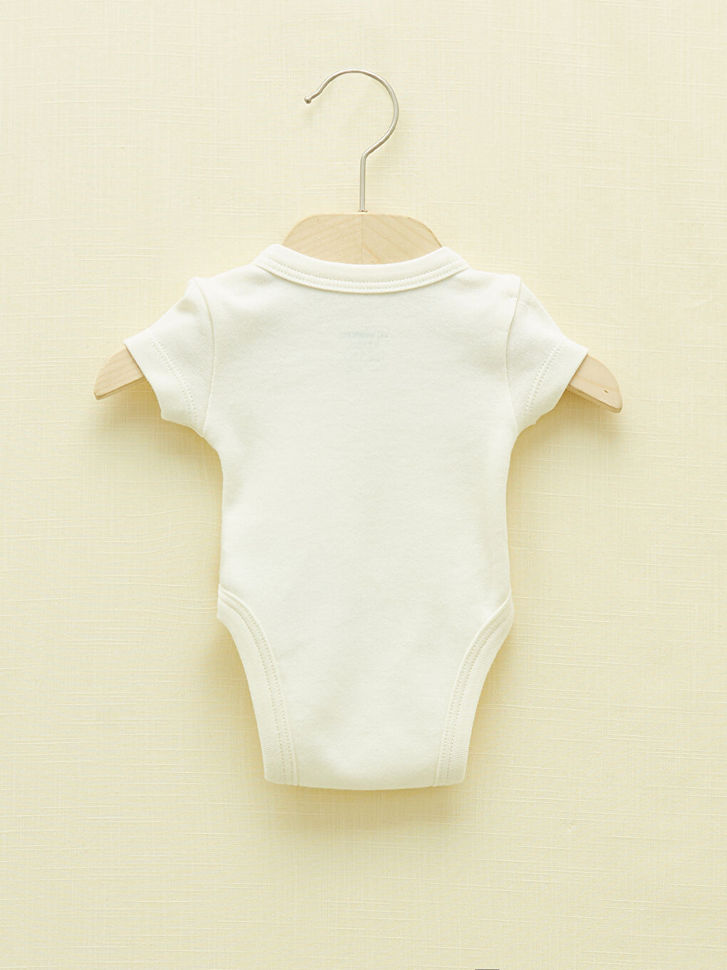 Bej V Yaka Baskılı Prematüre Unisex Bebek Hastane Çıkış Seti-4