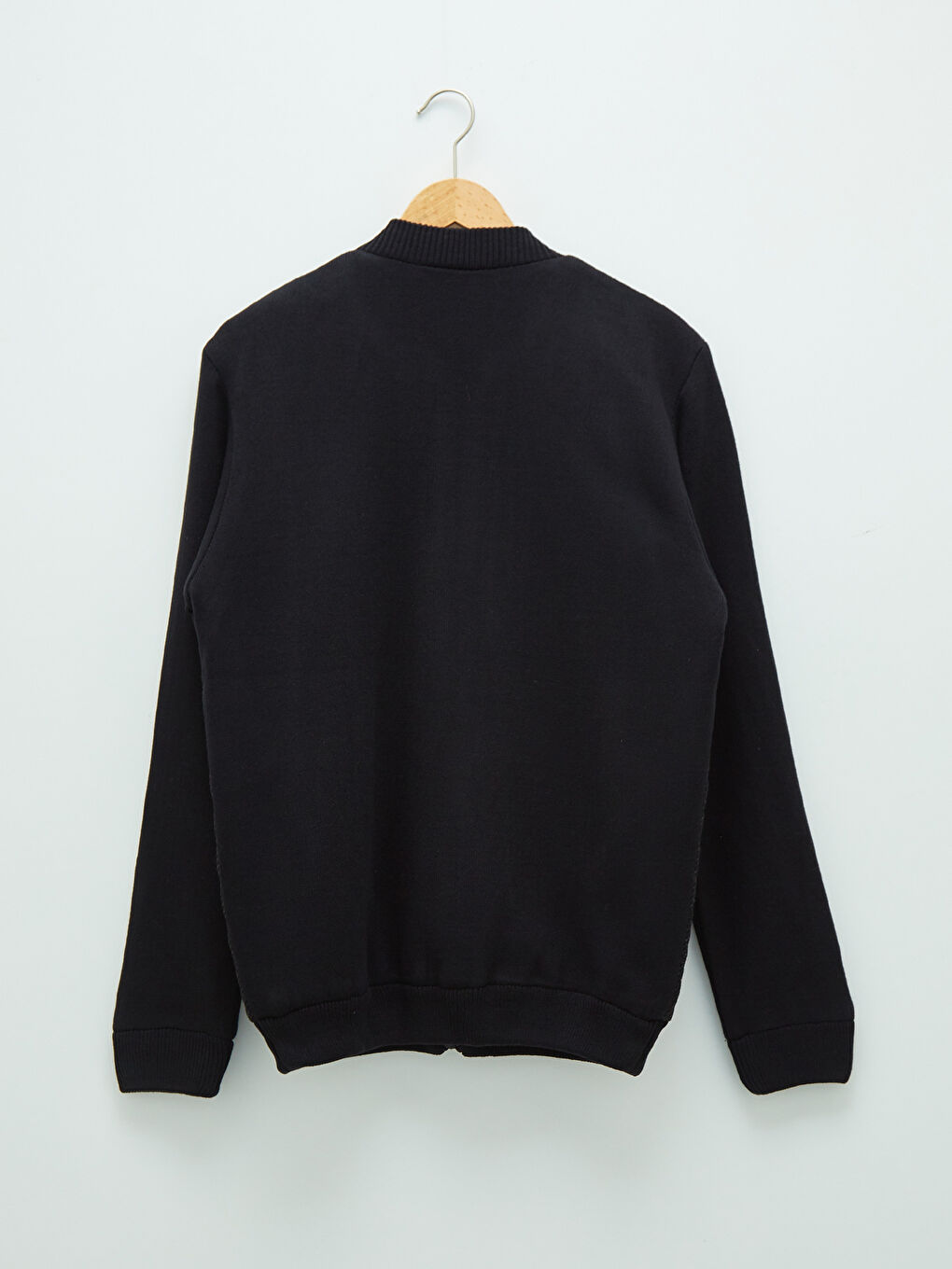 ерлерге арналған стандартты пішімдегі колледж жағалы трикотаж кардиган-6