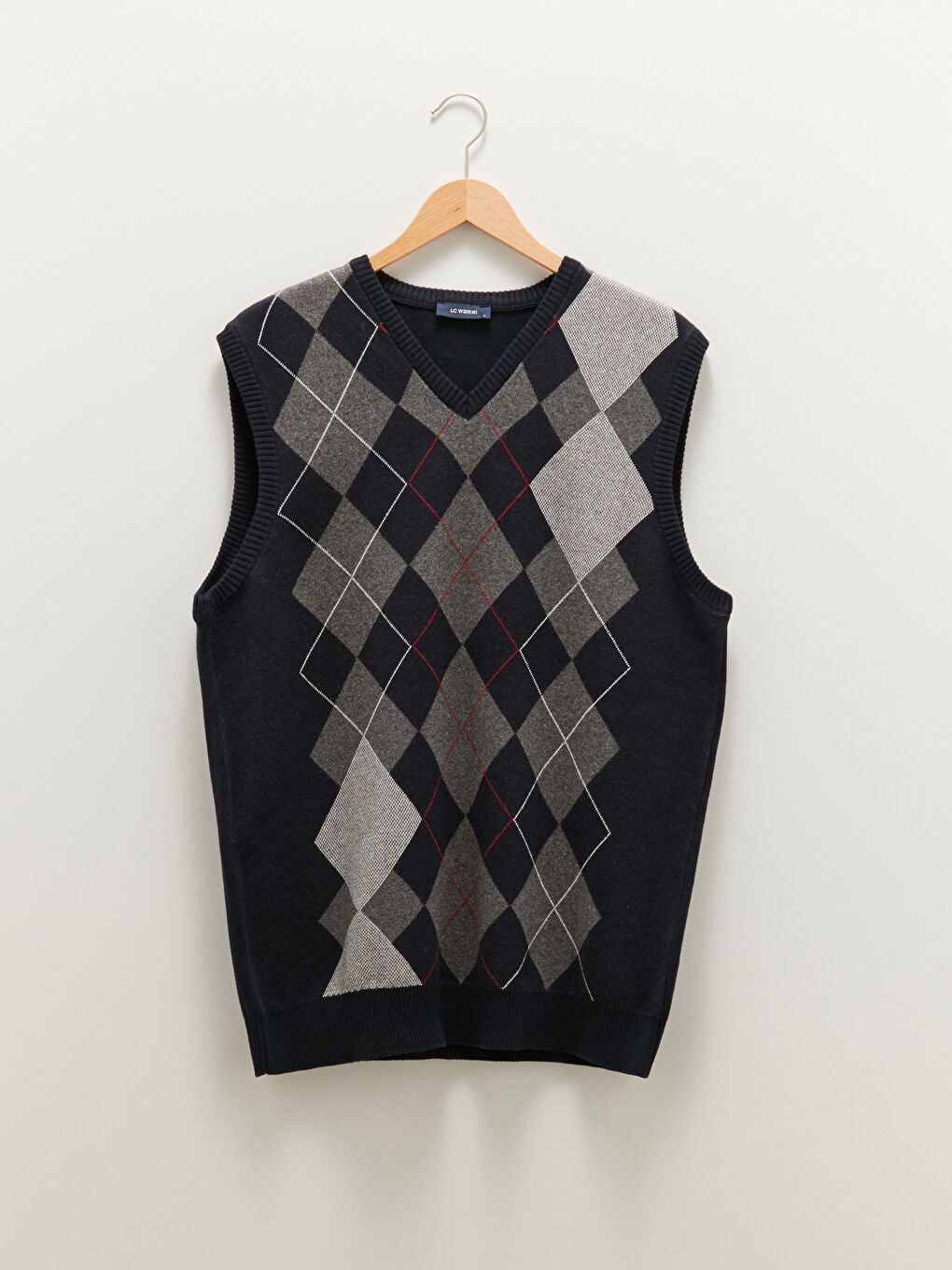 LCWAIKIKI Classic V-Ausschnitt Kariert Dünn Herren Strickpullover -W12060Z8-NOO