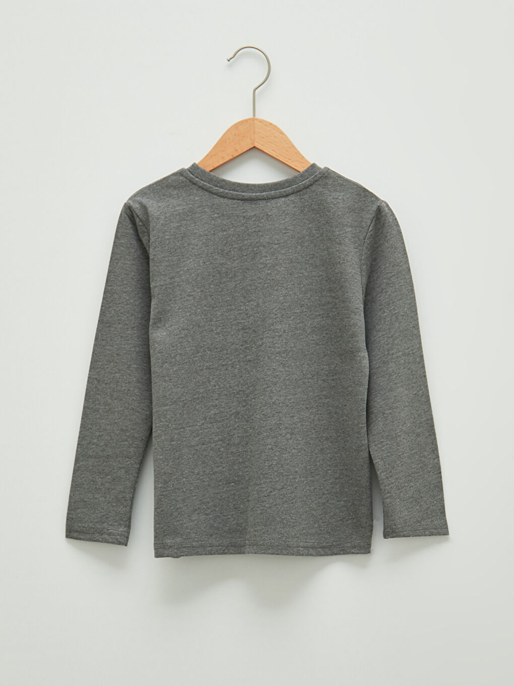 Crew Neck Printed Long Sleeve Boys' T-Shirt-1