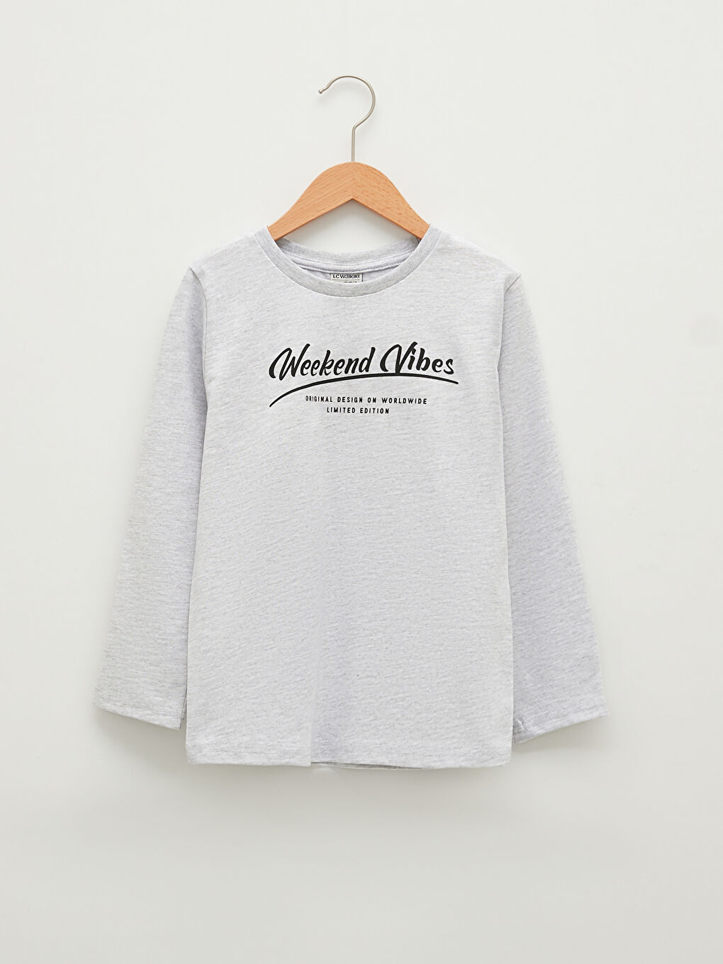 Crew Neck Printed Long Sleeve Boys' T-Shirt