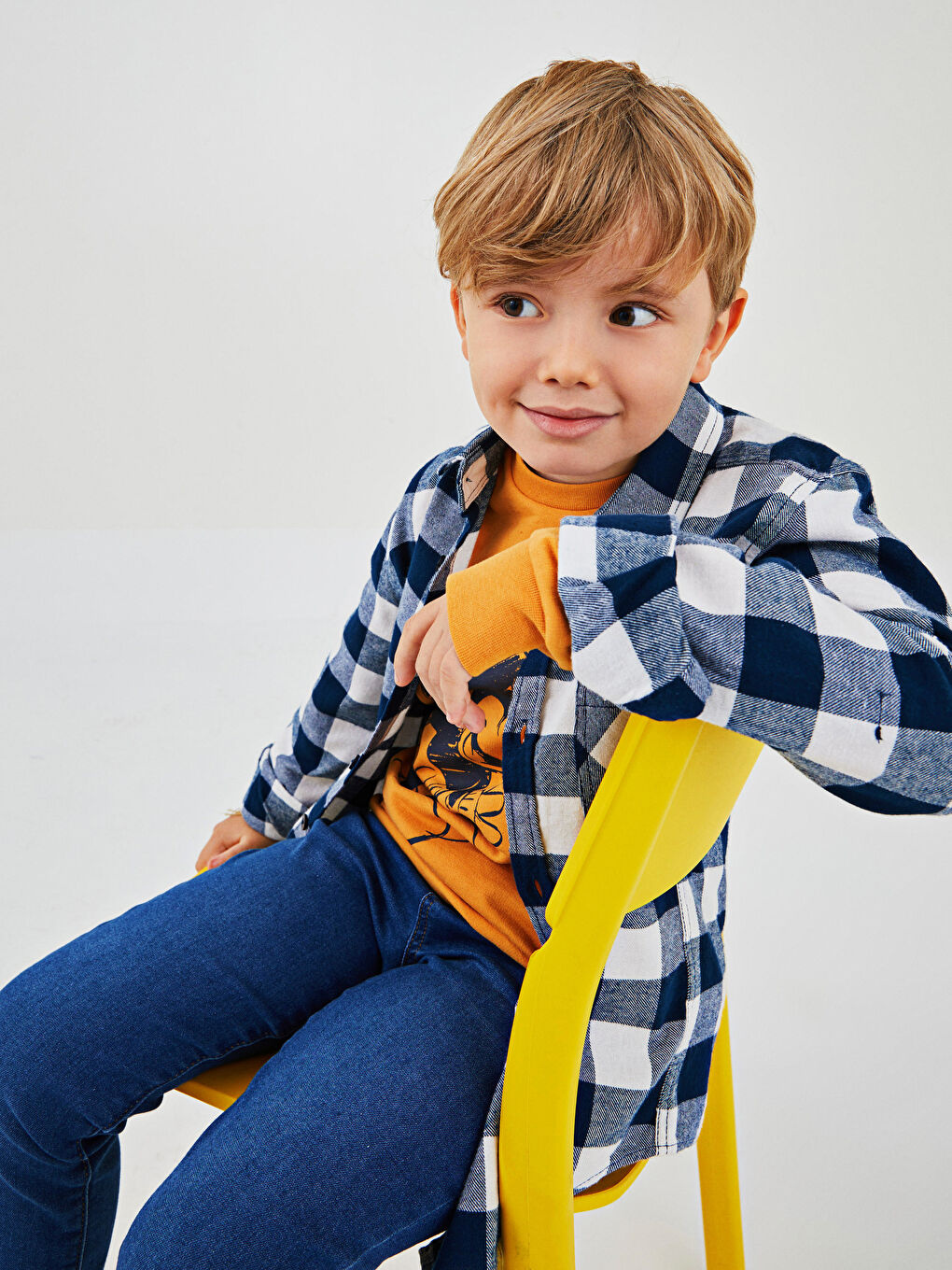 Plaid Long Sleeve Boy Lumberjack Shirt-1