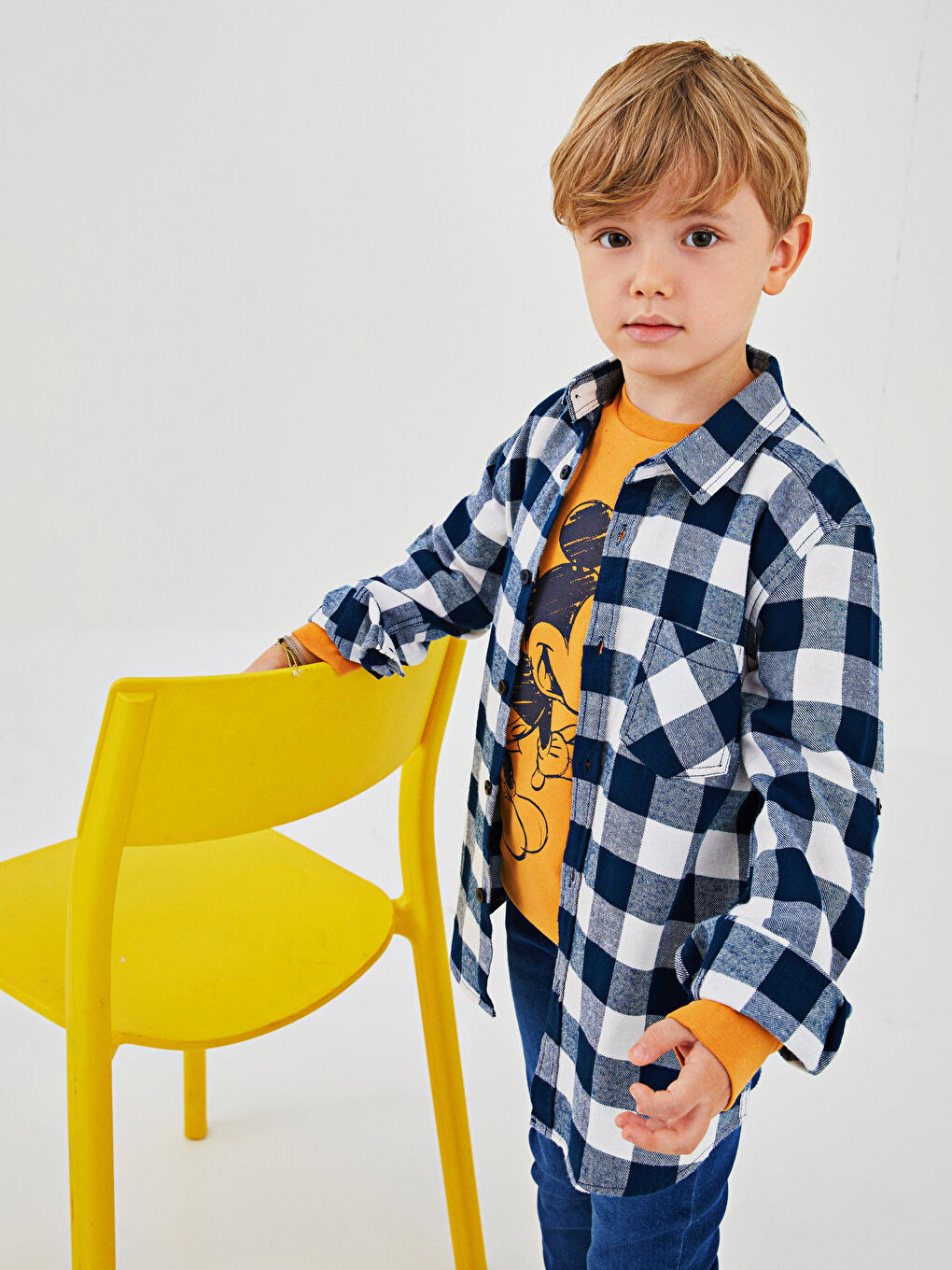 Plaid Long Sleeve Boy Lumberjack Shirt-2