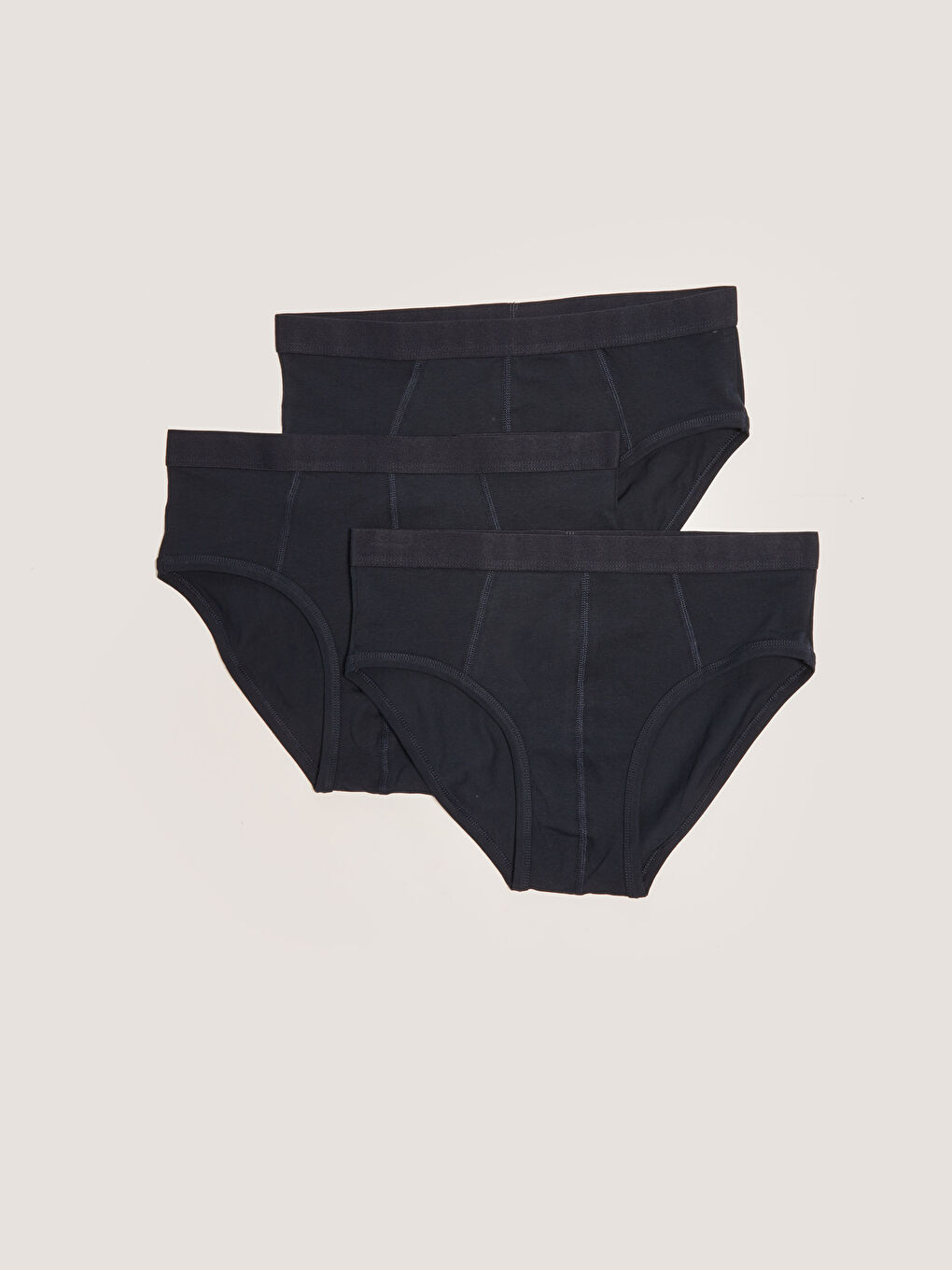 Standard Size Cotton Flexible Men's Slip Briefs 3-pack